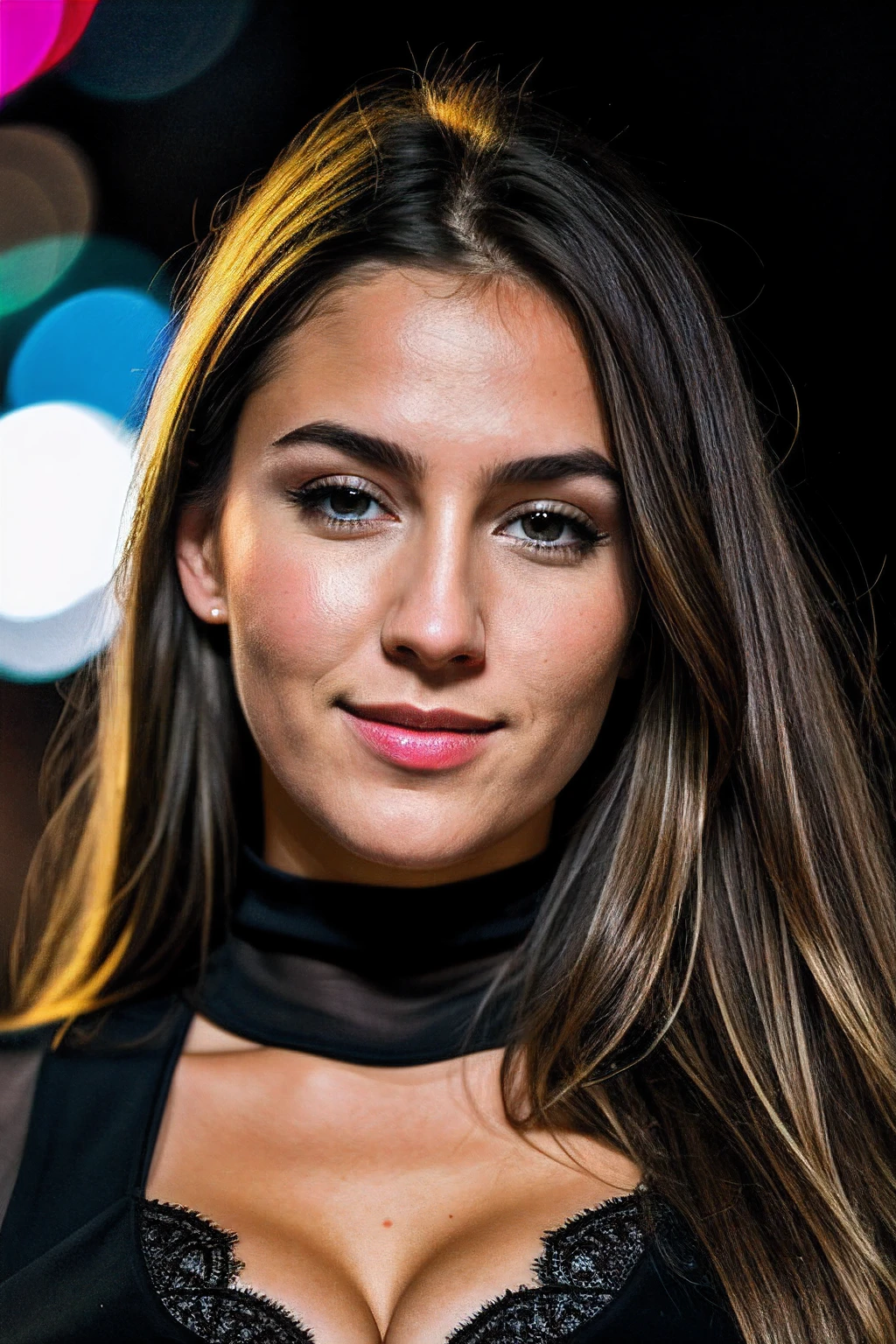 Instagram-Foto, Nahaufnahme Gesicht 1.4f, bookeh effect, Foto von 23 Y.o Chloe in black clothes in night light, Spaltung, show boobs, breasts, blasse Haut, (smil:0.4), Harte Schatten, posierend, positionen, angeben, Mikro-Details, weiches Licht, fotorealistisch, proportional, Hyper Details, Jung, Gemeinsames Gesicht, Ein lebendiges Gesicht, Detaillierte, seductive eyes, in einem schwarzen Sweatshirt, ((detailed facial features)), (fein detaillierte Haut), blasse Haut, Realistische Hautstruktur, Extreme Hautdetails, (poren:0.1), Masterpiece best quality, fotorealistisch, Eine hyperrealistische, Detailliert, 8K, HDR, (Sanfte Farbe: 1.2), light depth of field, Breites Licht, Hoher Kontrast, Hintergrundbeleuchtung, Leichtes Funkeln, chromatische Aberration, Scharfer Fokus, RAW-Farbfoto