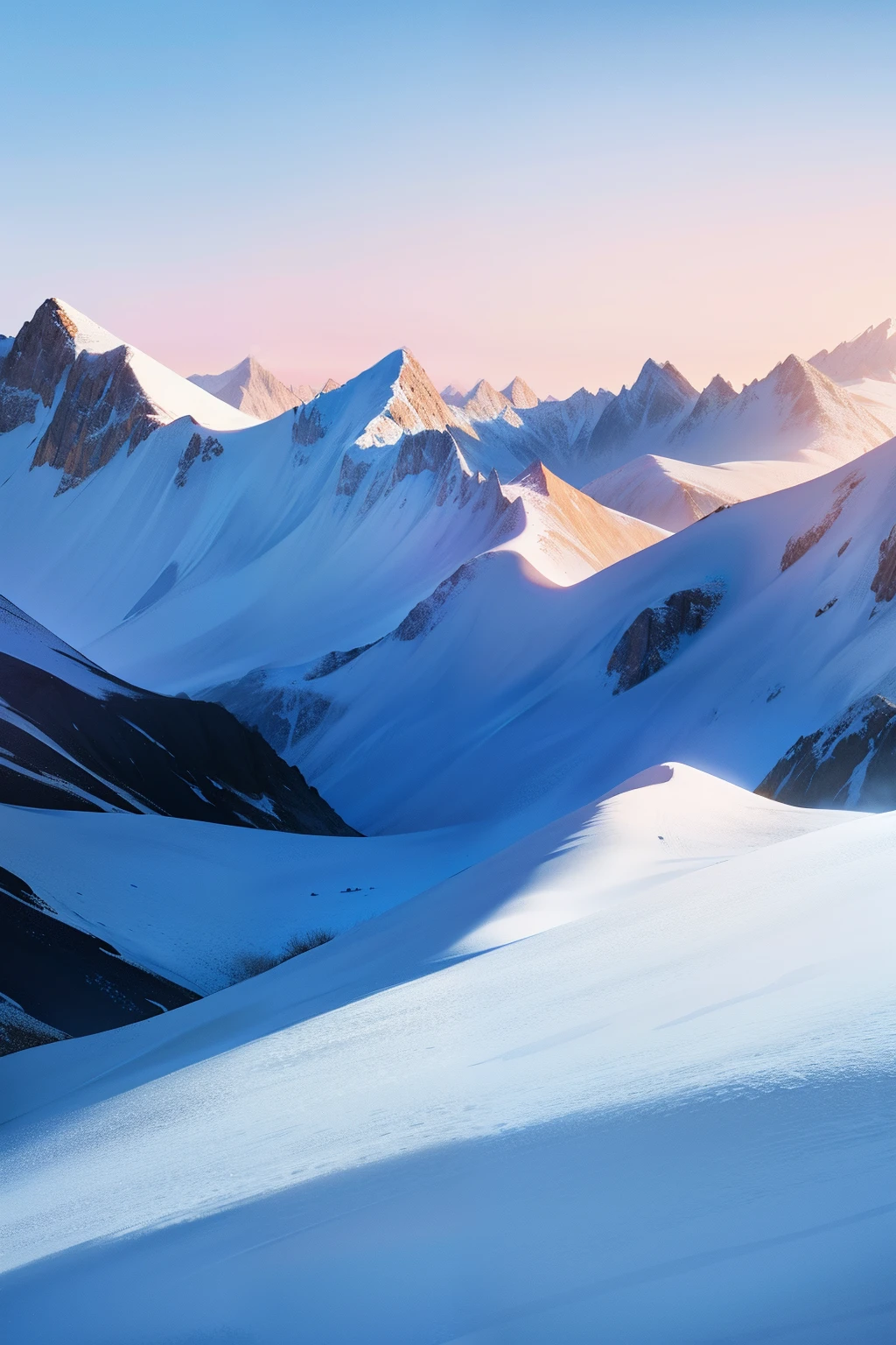 snow mountains,blue-sky