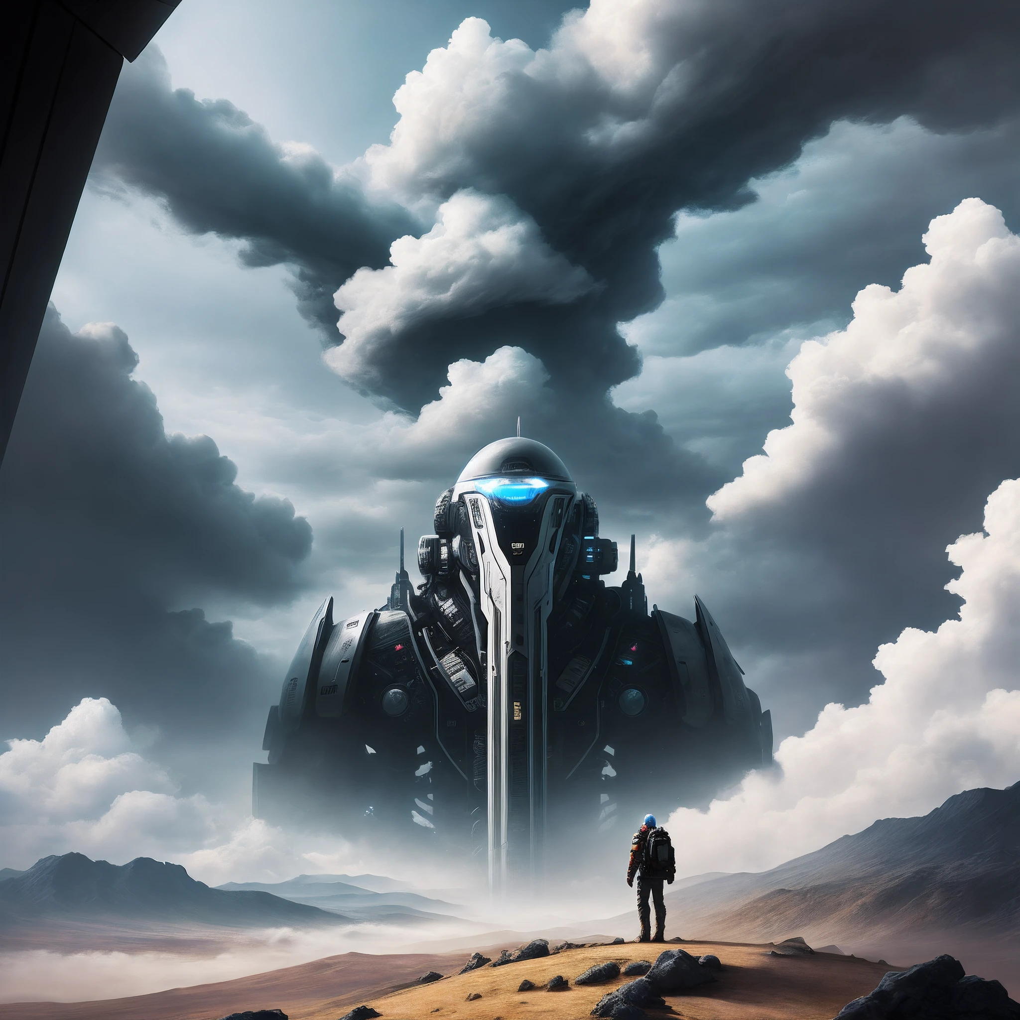 Novel cover Add text elements:Hyper-Cloud Turmoil sci-fi