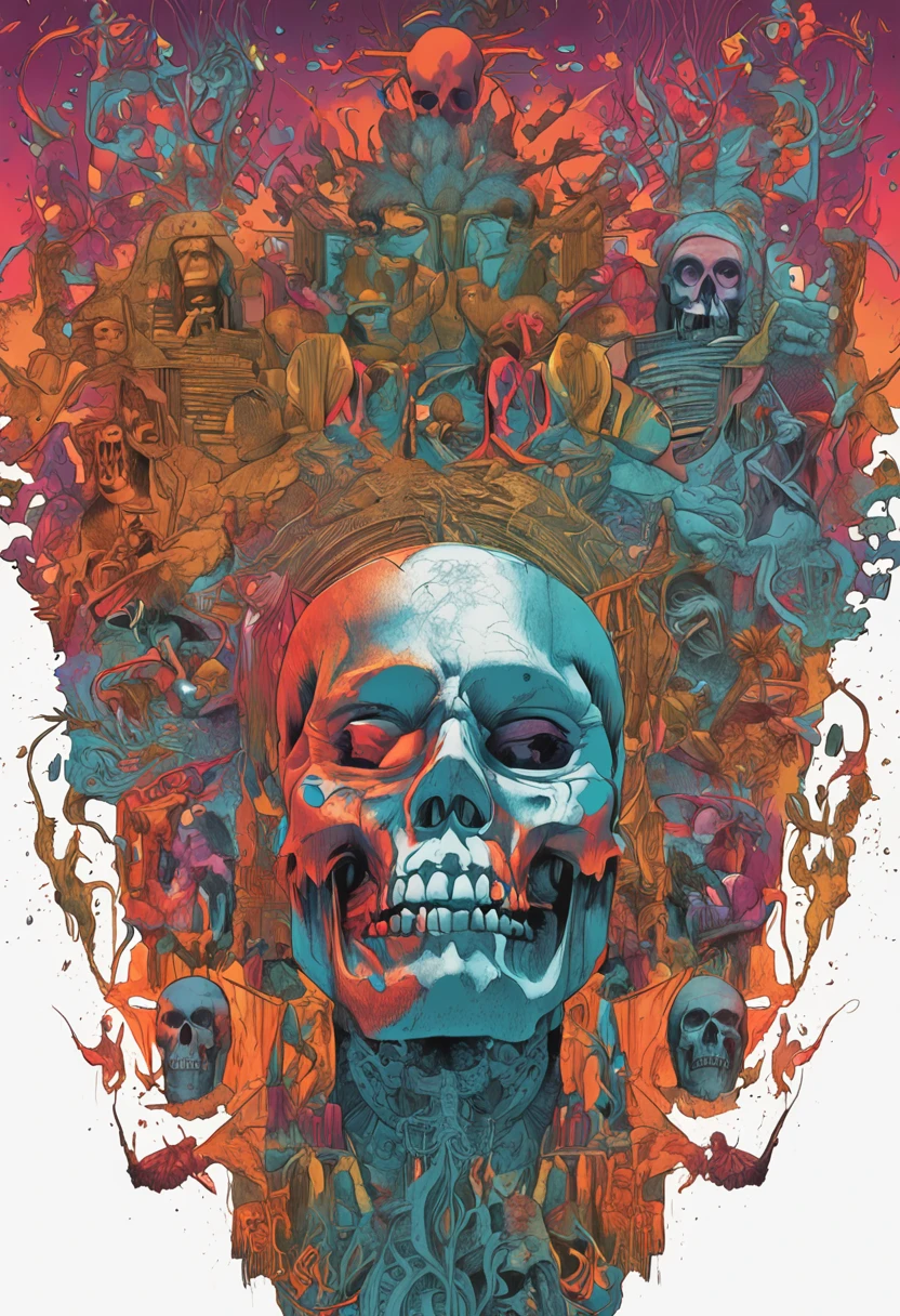 a picture of a picture of a skull and a picture of a woman, official artwork, original sin, detailed cover artwork, album cover, album art, album cover concept art, grim dark orientalism, key art, origin 100i, promo art, album artwork, new album cover, original, official poster artwork, loadscreen”, abstract occult epic composition