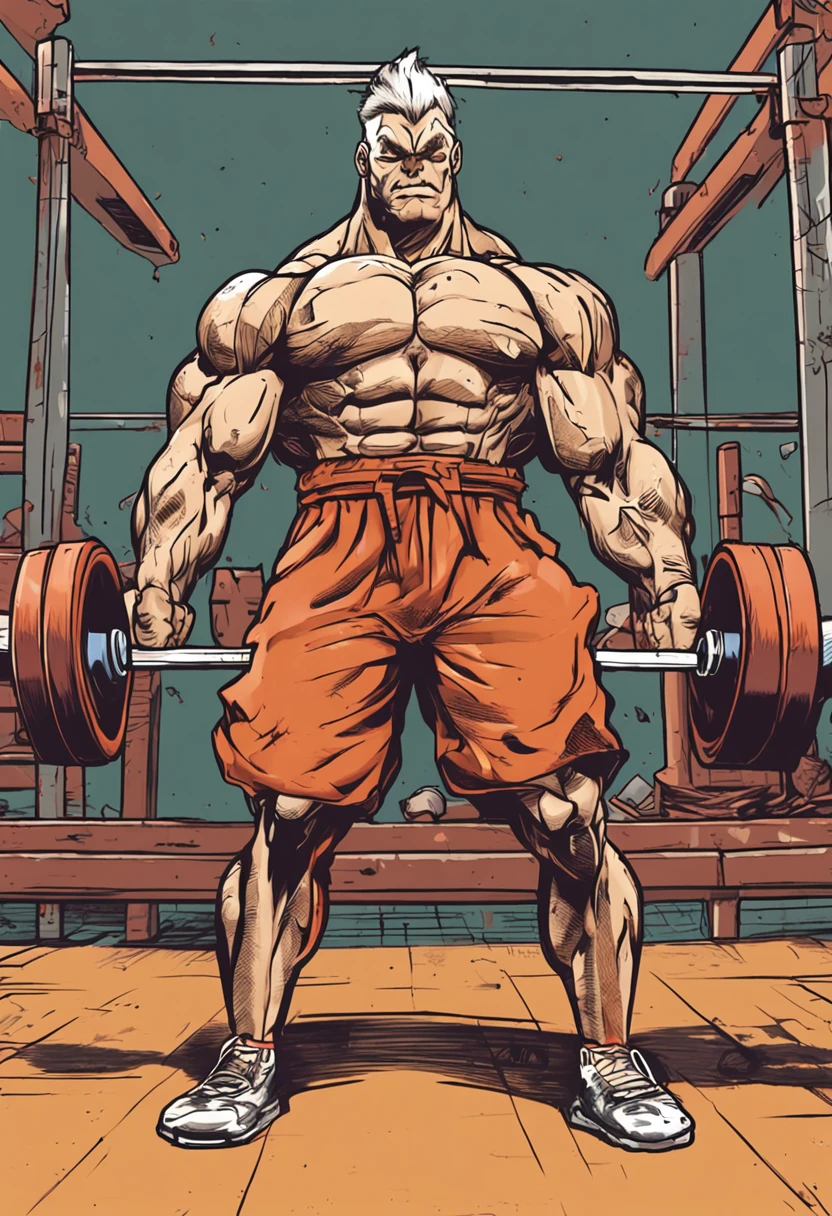 "How do you think Goku would do lifting Olympic weights?? Descreva uma cena em que ele realiza um clean and jerk com uma carga absurda, impressionando a todos ao seu redor.”