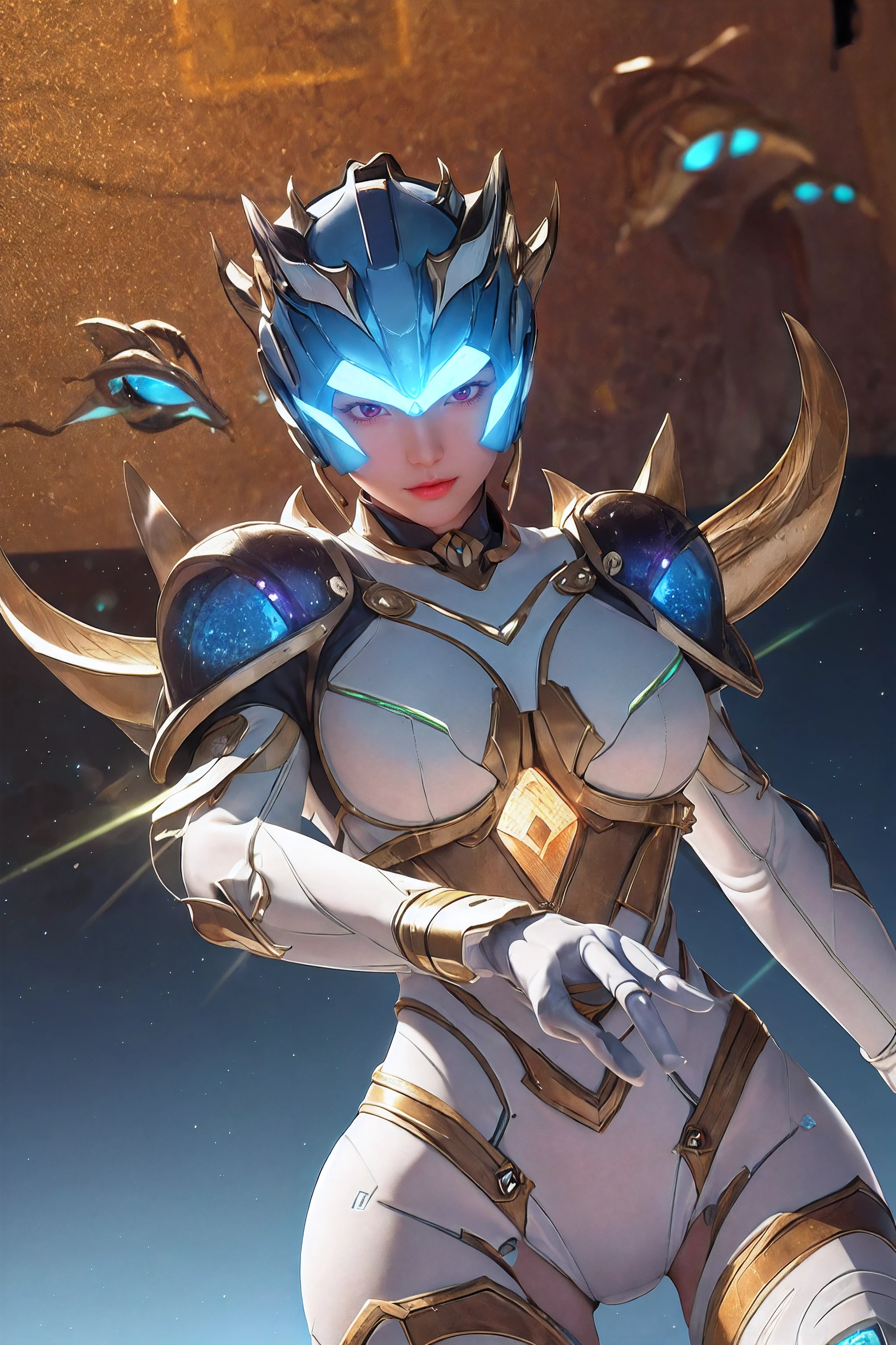 upper body,solo,[:(black background:1.5):90],Gradient background,1mechanical girl,(1kaijin:1.2),curvy,lights on armor,mecha headglass,Luminous Arms,laser eyes,expressionless,glowing skin,dynamic angle,
colorful,outline,hdr,ray tracing,nvidia rtx,subsurface scattering,pbr texturing,post-processing,anisotropic filtering,depth of field,maximum clarity and sharpness,16k raw,luminescent particles,cinematic lighting,lens flare,dramatic_shadow,fantasy,chromatic aberration, intricate details,ultra high res,photorealistic,dramatic lighting,