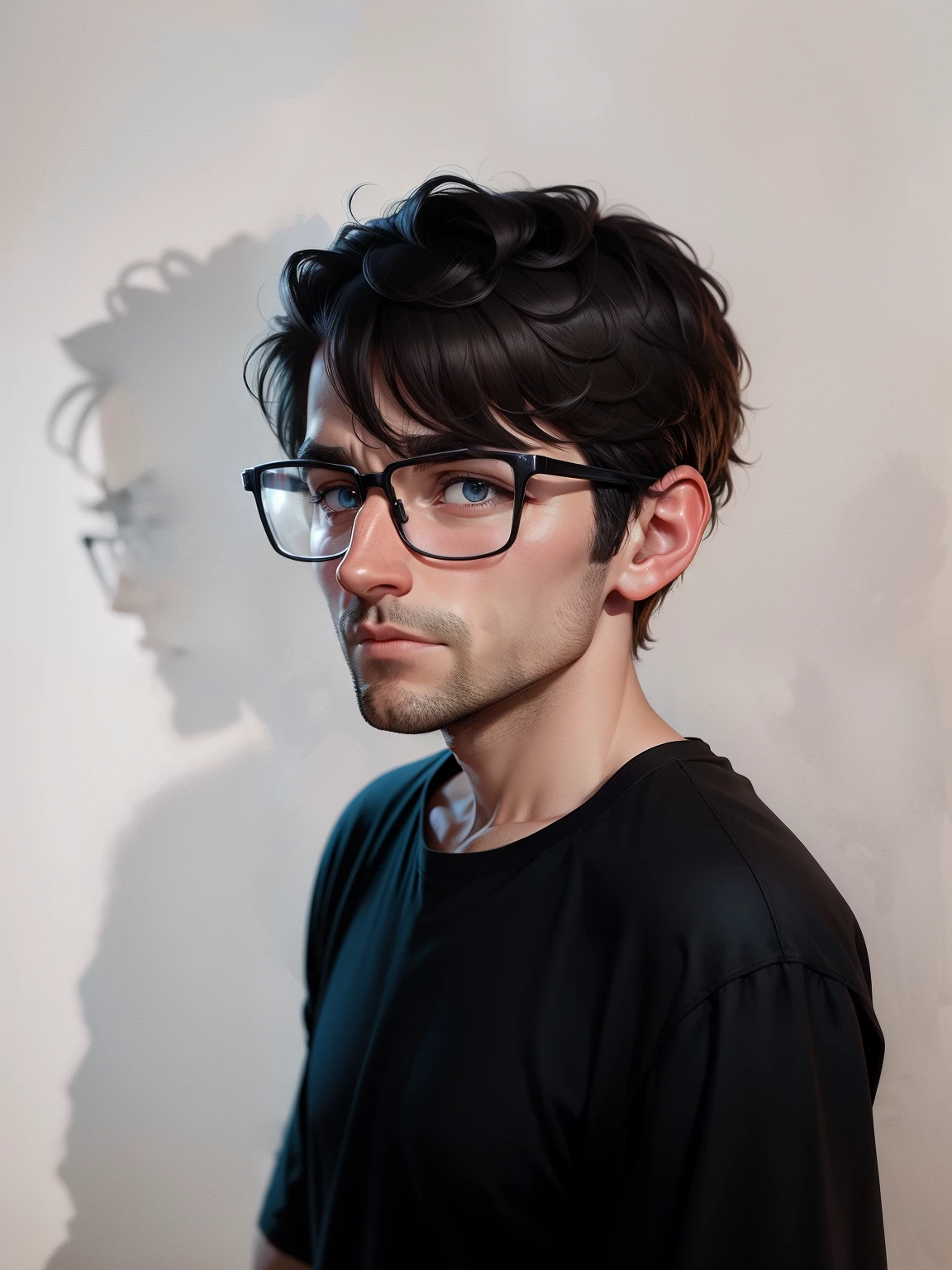 Make a 30-year-old man in Pixar style using this photo as a reference