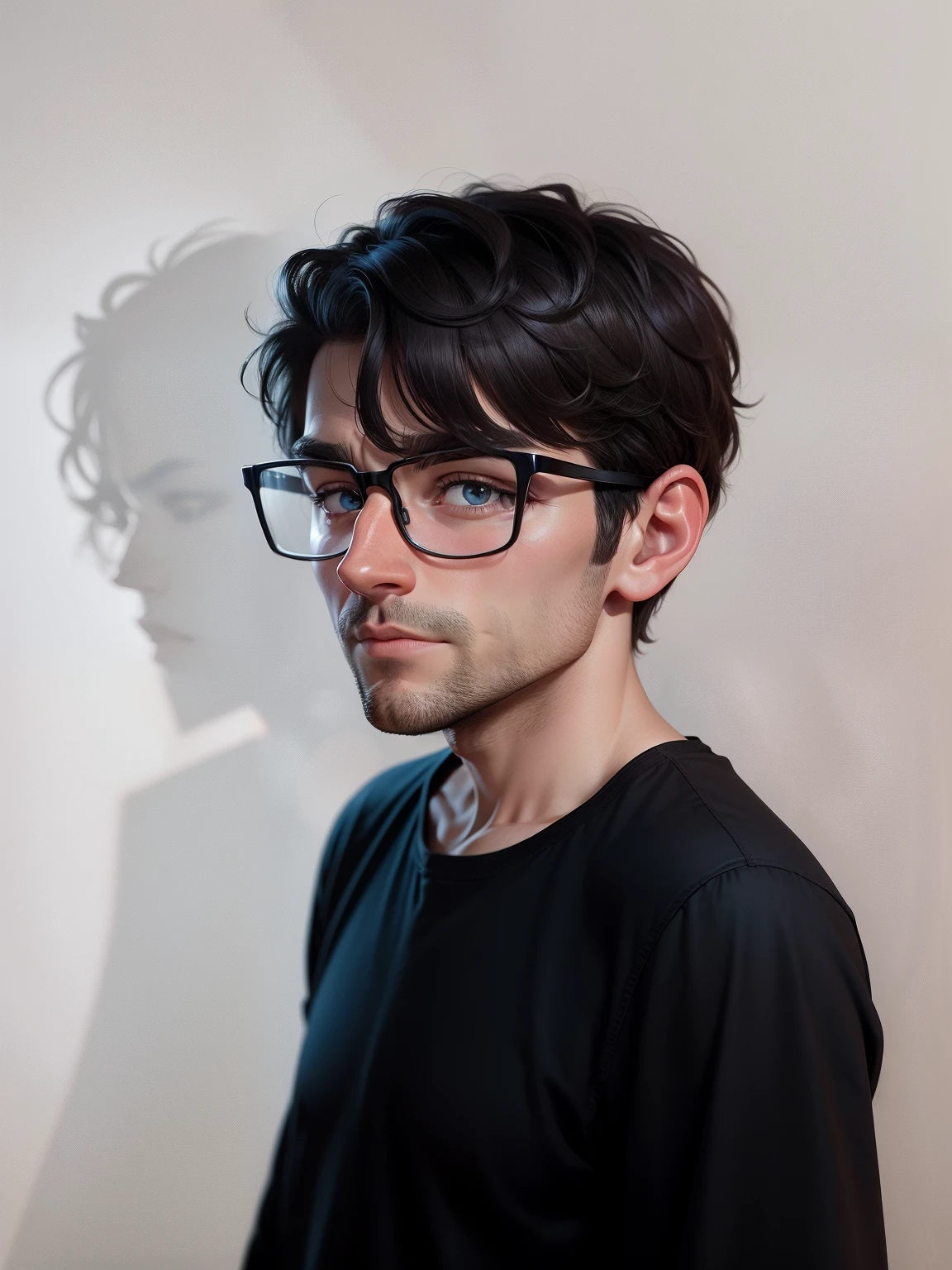Make a 30-year-old man in Pixar style using this photo as a reference