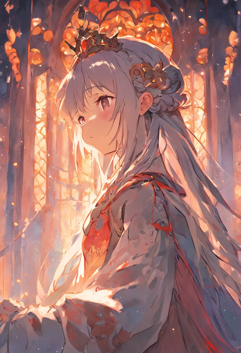 several illustrations of the same character with white background . uma princesa estilo medieval. pintura estilo manga. realistic strokes. rosto adolescente