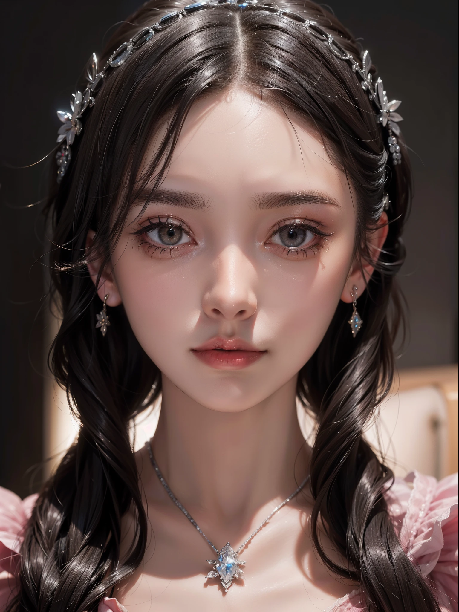 "A mesmerizingly detailed close-up portrait of an enchanting young woman, shot with micro lens, 4K detailed, 8K UHD."