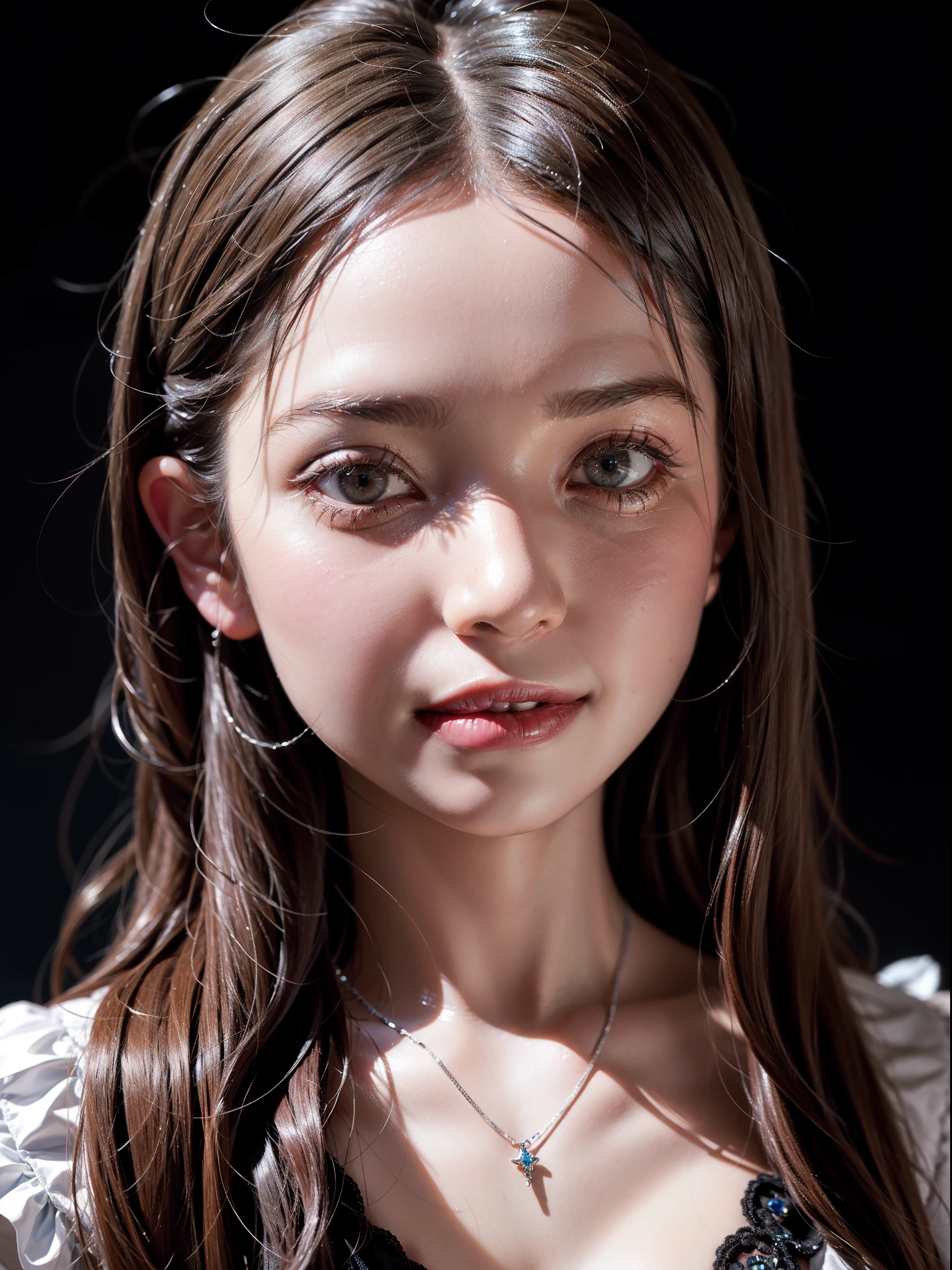 "A mesmerizingly detailed close-up portrait of an enchanting young woman, shot with micro lens, 4K detailed, 8K UHD."