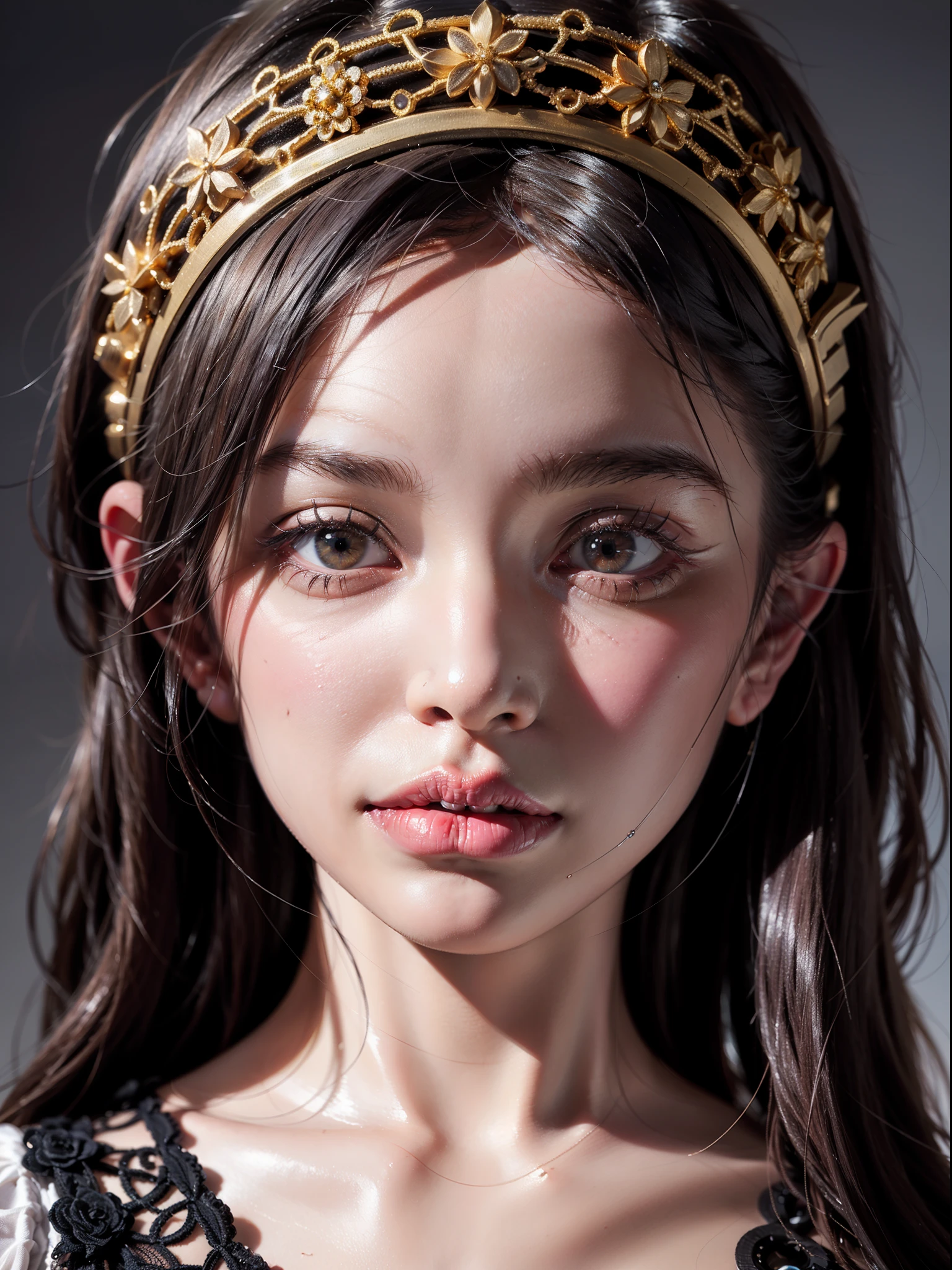 "A mesmerizingly detailed close-up portrait of an enchanting young woman, shot with micro lens, 4K detailed, 8K UHD."