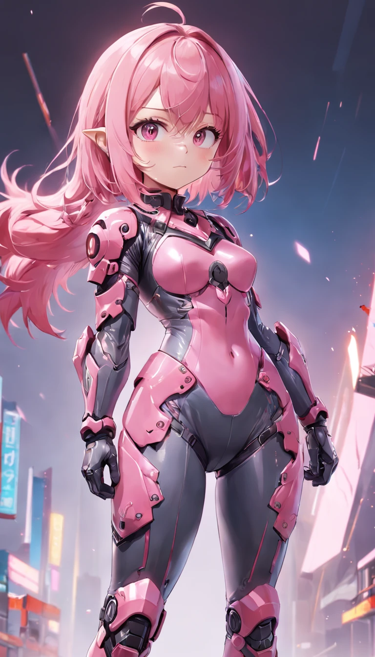 beautiful little girl, ((dark)), ((blood power armor)), ((power knuckles)), the perfect body, ((perfect arms)), ((curvy shapes)), crystal hair, big tits, ultra hd