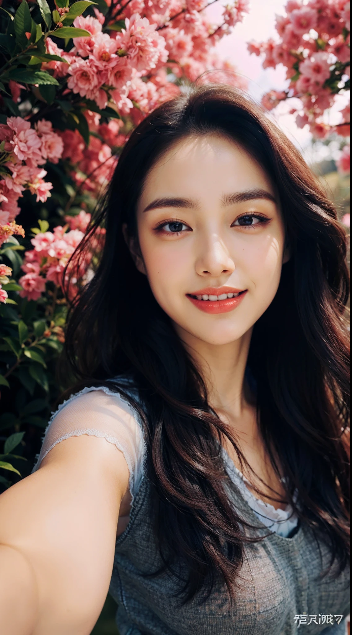 (((Medium hair))), best qualtiy, 8K, hdr, A high resolution, absurderes:1.2, blur backgroun, Background bokeh:1.2, photography of, (RAW photo:1.2), (真实感:1.4), (Masterpiece:1.3), (complexdetails:1.2), 1girll, 独奏, japanaese girl, delicated, Beautiful detailed, (Delicate double eyelids), (Detailed facial features), Bigboobs, (((Large breasts))), Skin Firm, (Looking_at_peeping at the viewer), From_Front, (being thin),(best qualtiy:1.4),(超A high resolution:1.2),cinematic lighitnglamplight,(Extremely detailed illustration),(Gloss on lips,best qualtiy,超A high resolution,depth of fields,Caustics,Extensive illumination,naturalshadow,85mm, f/1.4, iso 200, 1/160s:0.75),1girll, Solo, (((Silk vest))) Smile, ((silk garment,pleatedskirt,Classroom))