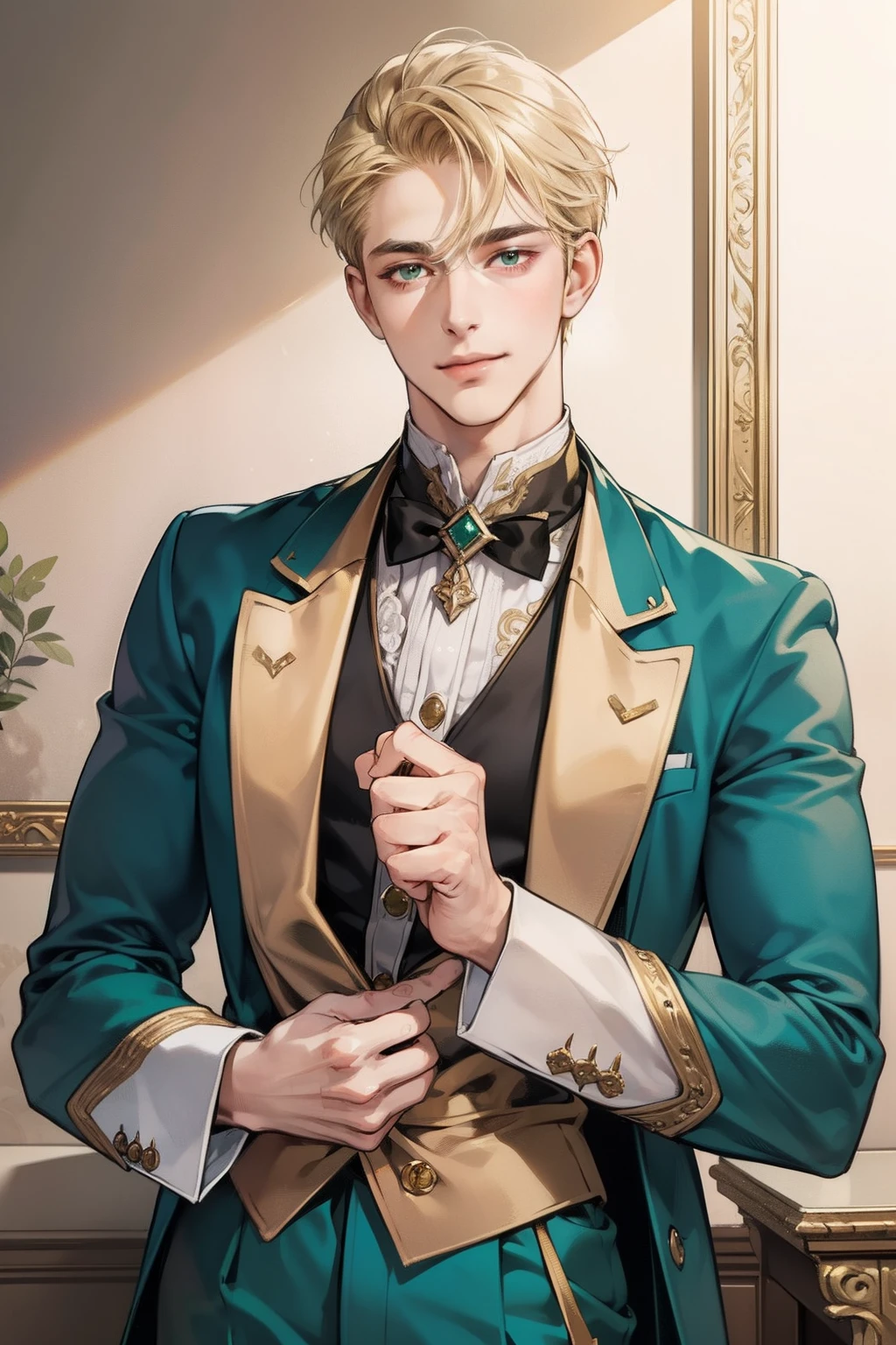 A close up of a person in a suit and tie - SeaArt AI