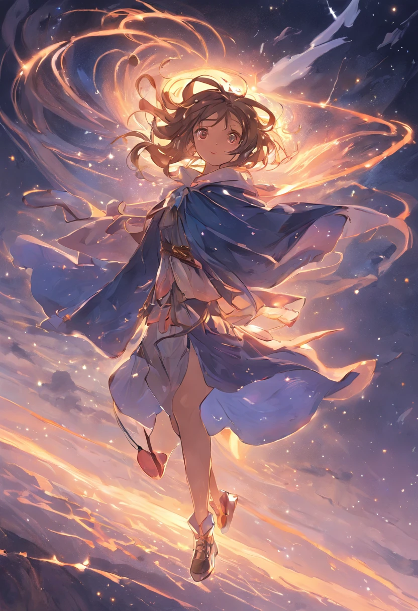 masterpiece, best quality, ultra-detailed, illustration, 1girl, solo, fantasy, flying, broom, night sky, outdoors, magic, spells, moon, stars, clouds, wind, hair, cape, hat, boots, broomstick, glowing, mysterious, enchanting, whimsical, playful, adventurous, freedom, wonder, imagination, determination, skill, speed, movement, energy, realism, naturalistic, figurative, representational, beauty, fantasy culture, mythology, fairy tales, folklore, legends, witches, wizards, magical creatures, fantasy worlds, composition, scale, foreground, middle ground, background, perspective, light, color, texture, detail, beauty, wonder.