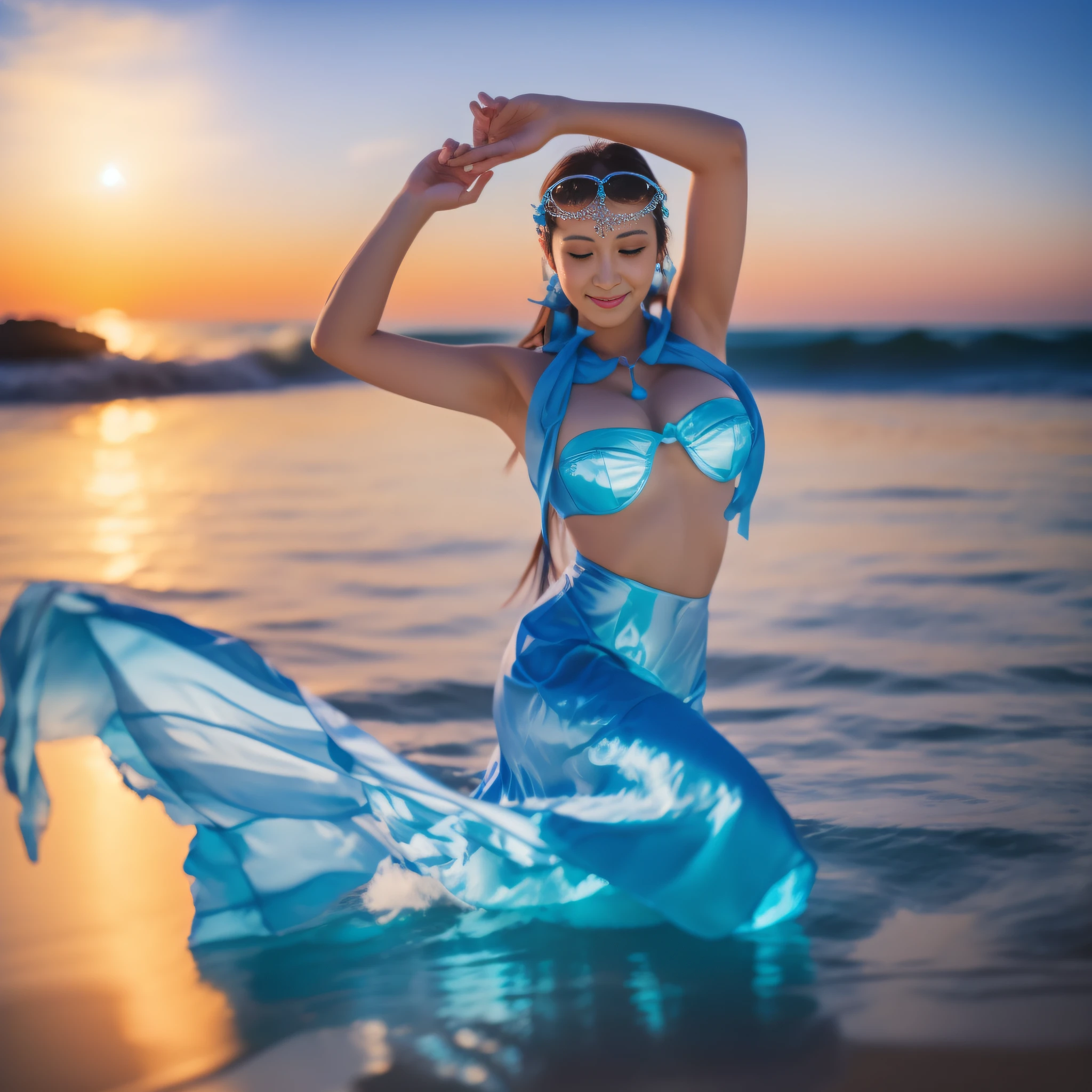 Blue sky background、Bright blue sea