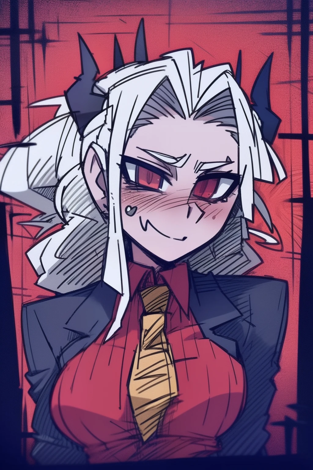 one-girl，devil horns，👿，ellegance