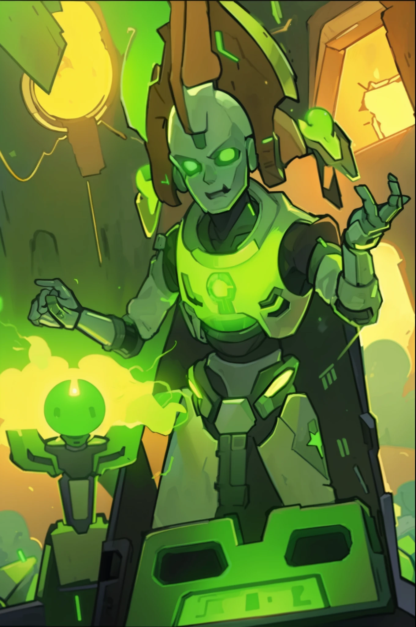 Grave geral, It's an android, detros dele era dia uma luz led verde