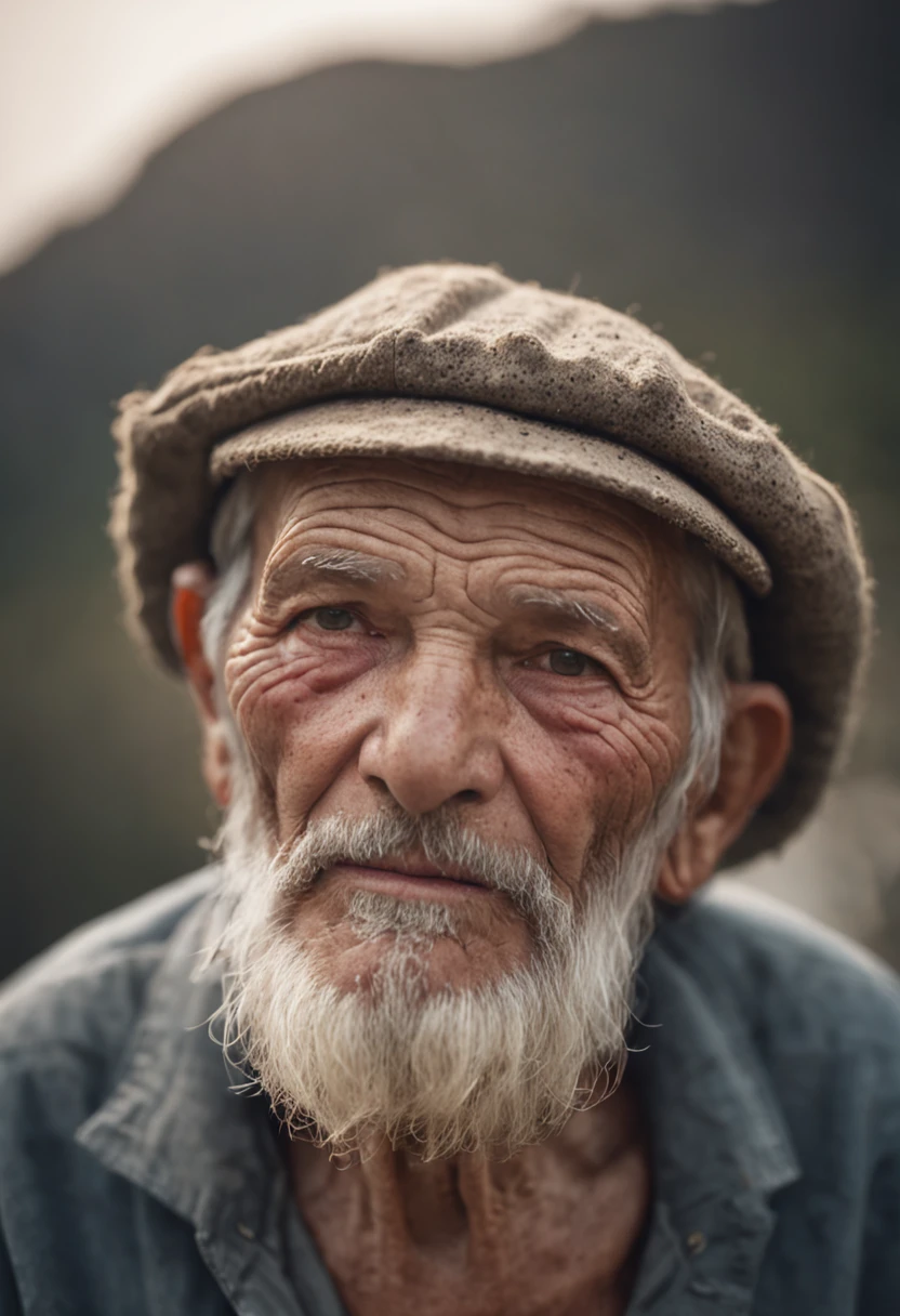 "Old fisherman,glad, professional colorgraded, soft shadow, Clean Sharp Focus, cinematic photography"