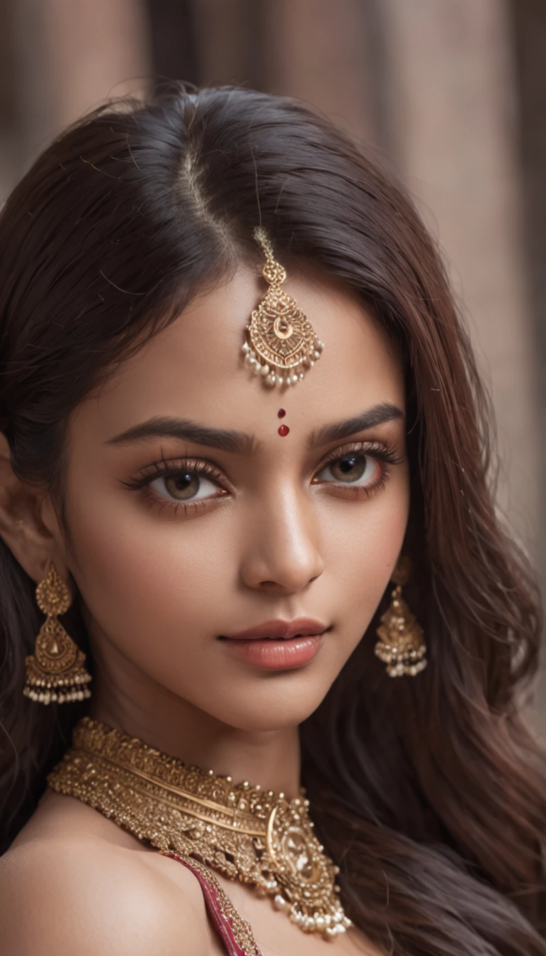 walking in a moonlit courtyard, exotic girl, beautiful indian,(indian babe:1.1), looking at the viewer, shining skin, perfect lighting, the embodiment of grace and elegance, , nsfw, (Big Tits:1.3), clear curvy details, beautiful curves, detailed eyes, detailed pupil, Ultra Detailed, unity 8k wallpaper, ultra detailed, aesthetic, masterpiece, best quality, photorealistic