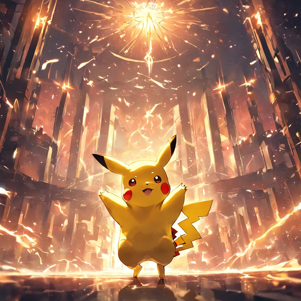 Pikachu,Cute jump,Current surrounds,Body stretching,Brighten skin,HighestQuali,8k