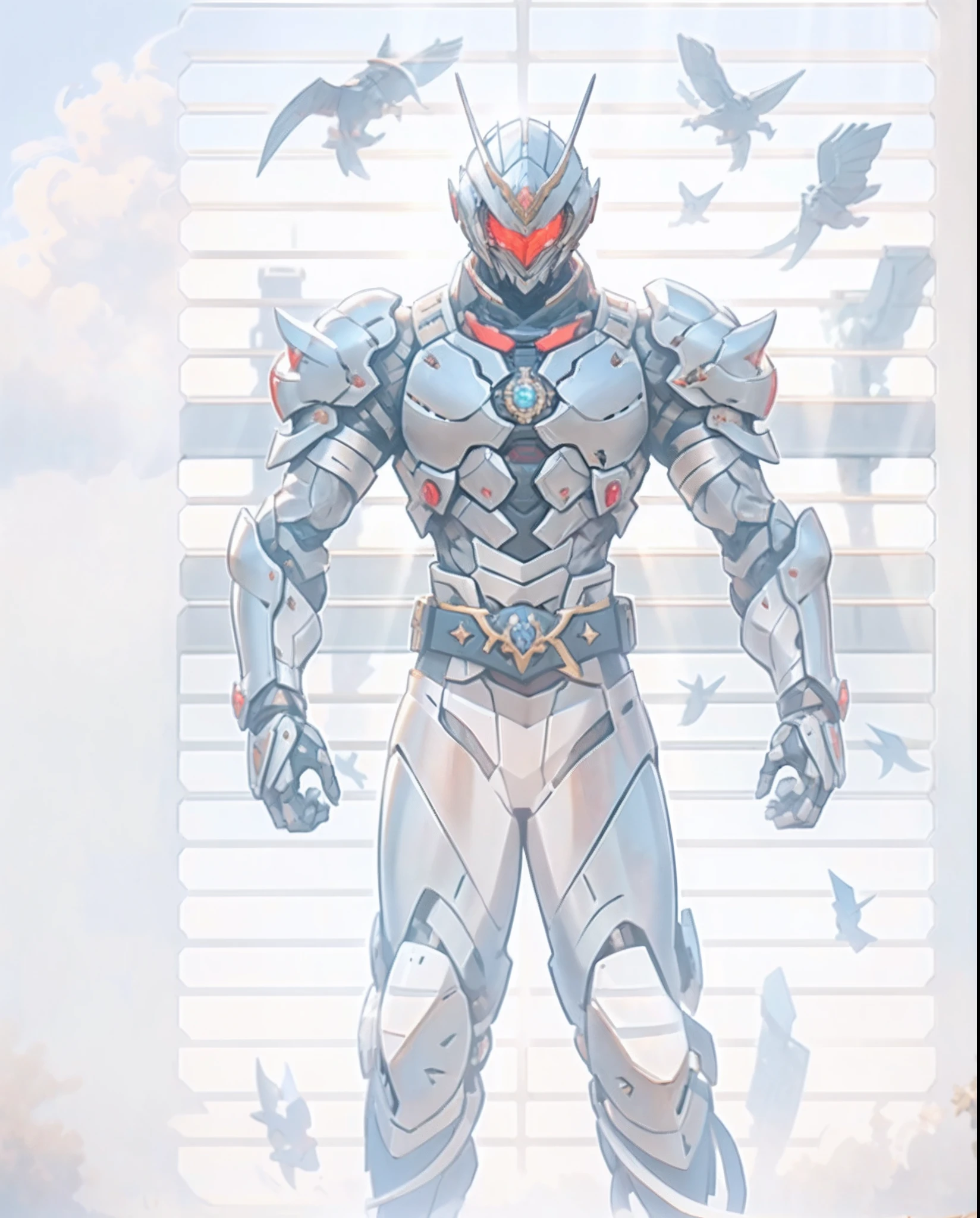 A man wearing a full-face helmet that covers most of his face, adorned in a biomimetic fantasy-style armor, the predominant black color is accented with red textures in the design this character embodies a finely crafted fantasy-style armored warrior design in anime, characterized by a sophisticated and mature manga art style, ((character concept art)), high definition, best quality, ultra-detailed, extremely delicate, anatomically correct, symmetrical face, extremely detailed eyes and face, high quality eyes, creativity, RAW photo, UHD, 16k, (Natural light, cinematic lighting, masterpiece:1.5)
