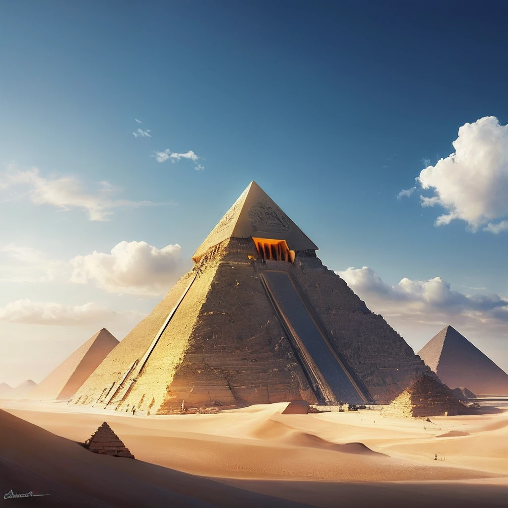 Futuristic pyramid of Egypt