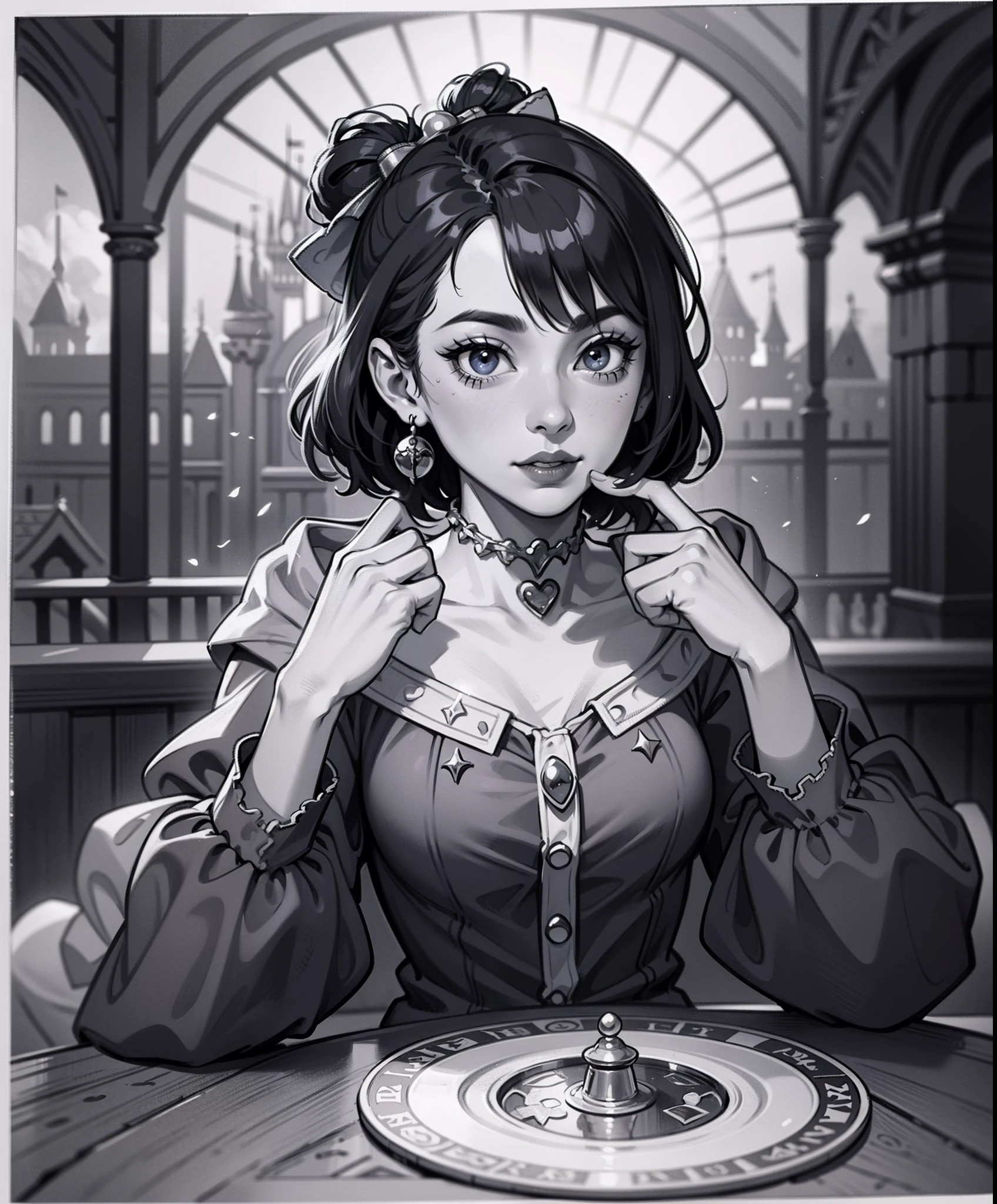 Jester, black and white, Magic kingdom --auto --s2