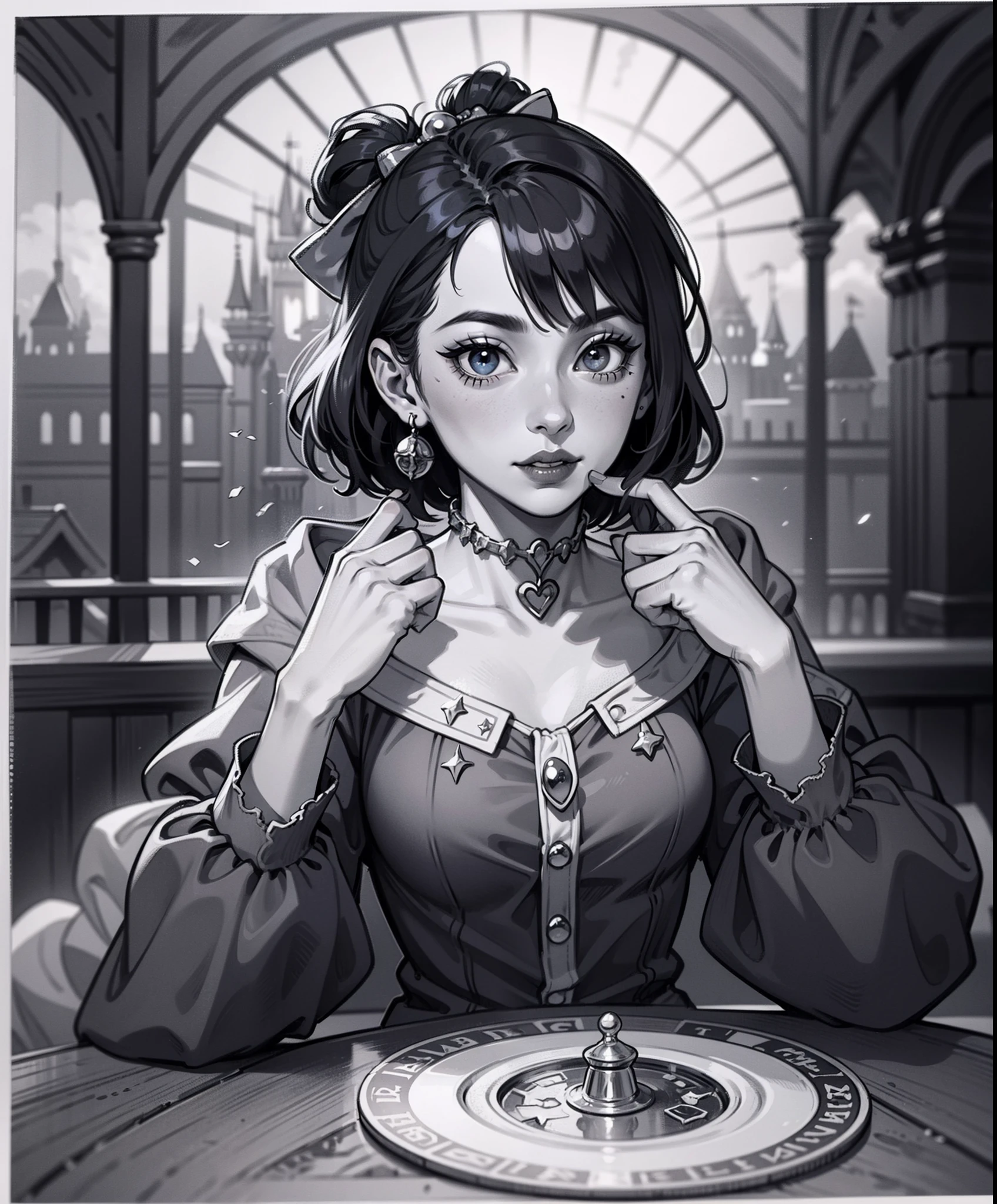 Jester, black and white, Magic kingdom --auto --s2