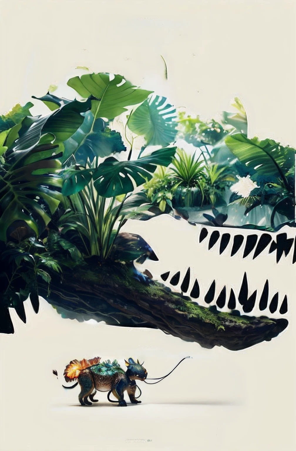 Tropical plants，Prehistoric plants，realisticlying，jungles，Plenty of sunshine