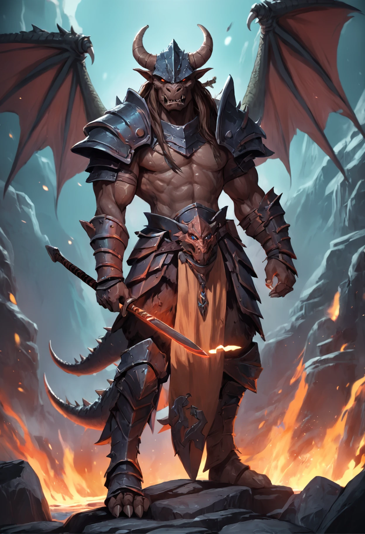 Dragonborn barbarian