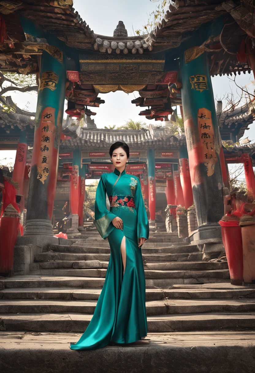 blacksilk，Beautuful Women，on cheongsam