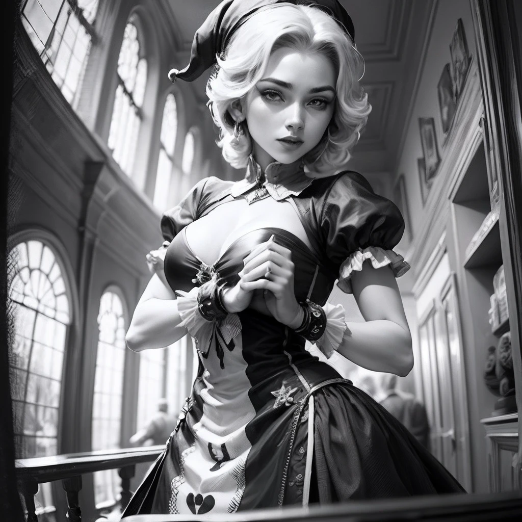 Jester, black and white, Magic kingdom --auto --s2