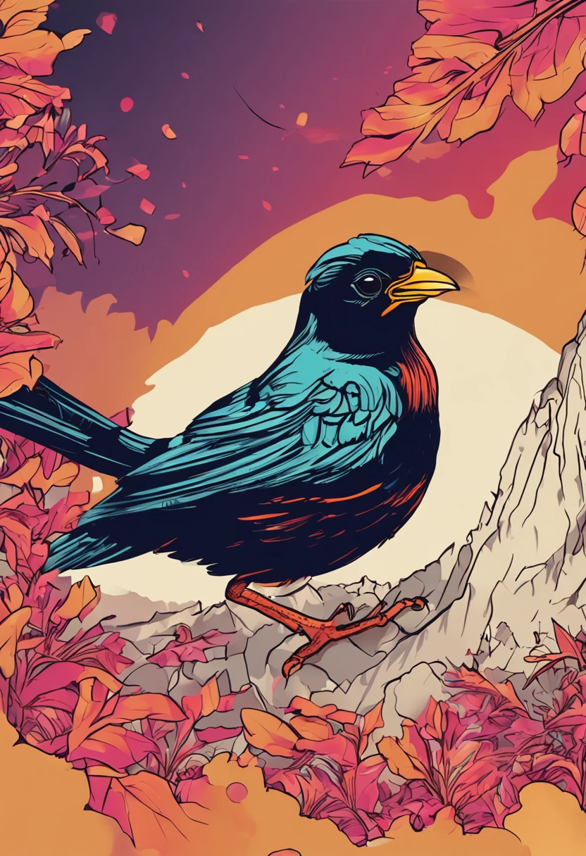 arte splash, a myna bird's head, gotejamento de tinta, artes de salpicos