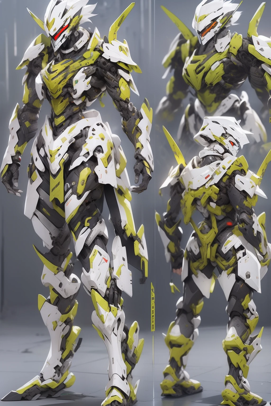 (Masterpiece), (Best quality),, mechs, Mechanical armor, White gold armor, exoskeleton, arma, Big lance, Cinematic