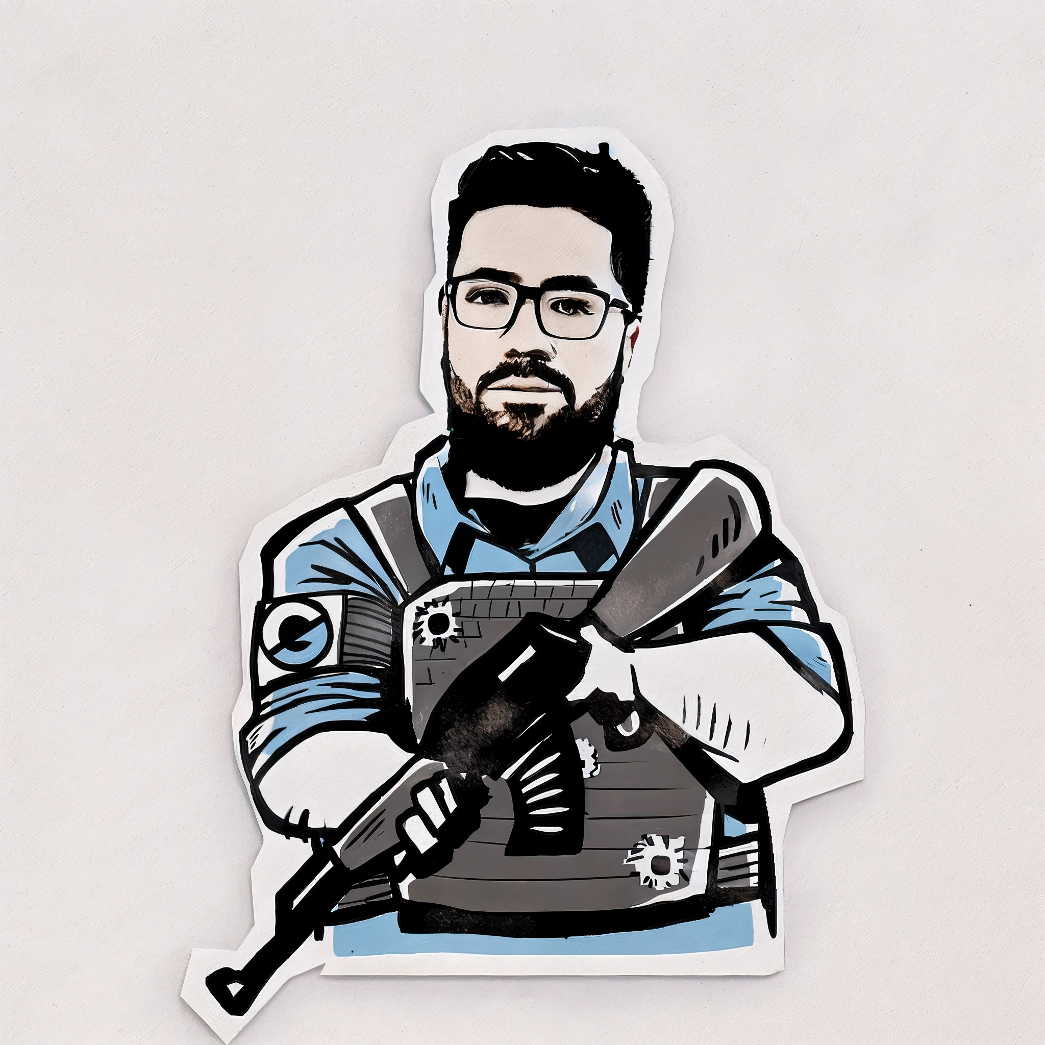 raw, 8k UHD, background branco de sticker telegram, Men's Neck Sticker Design Telegram,