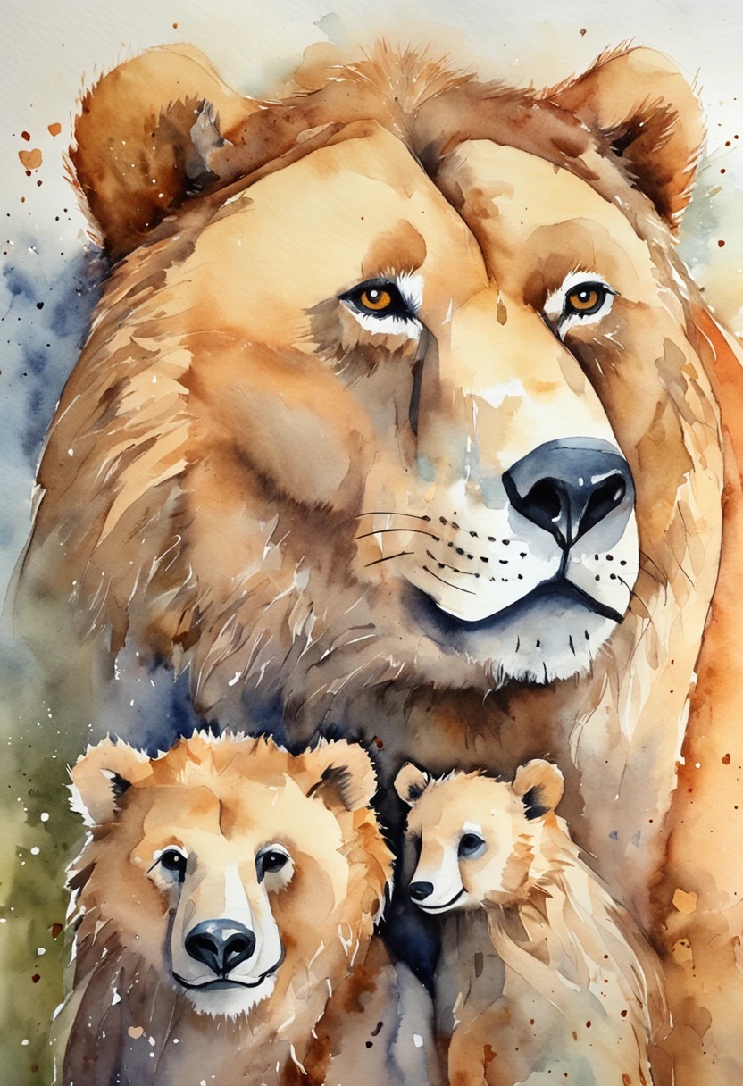 (ursa and ursa happy family love)