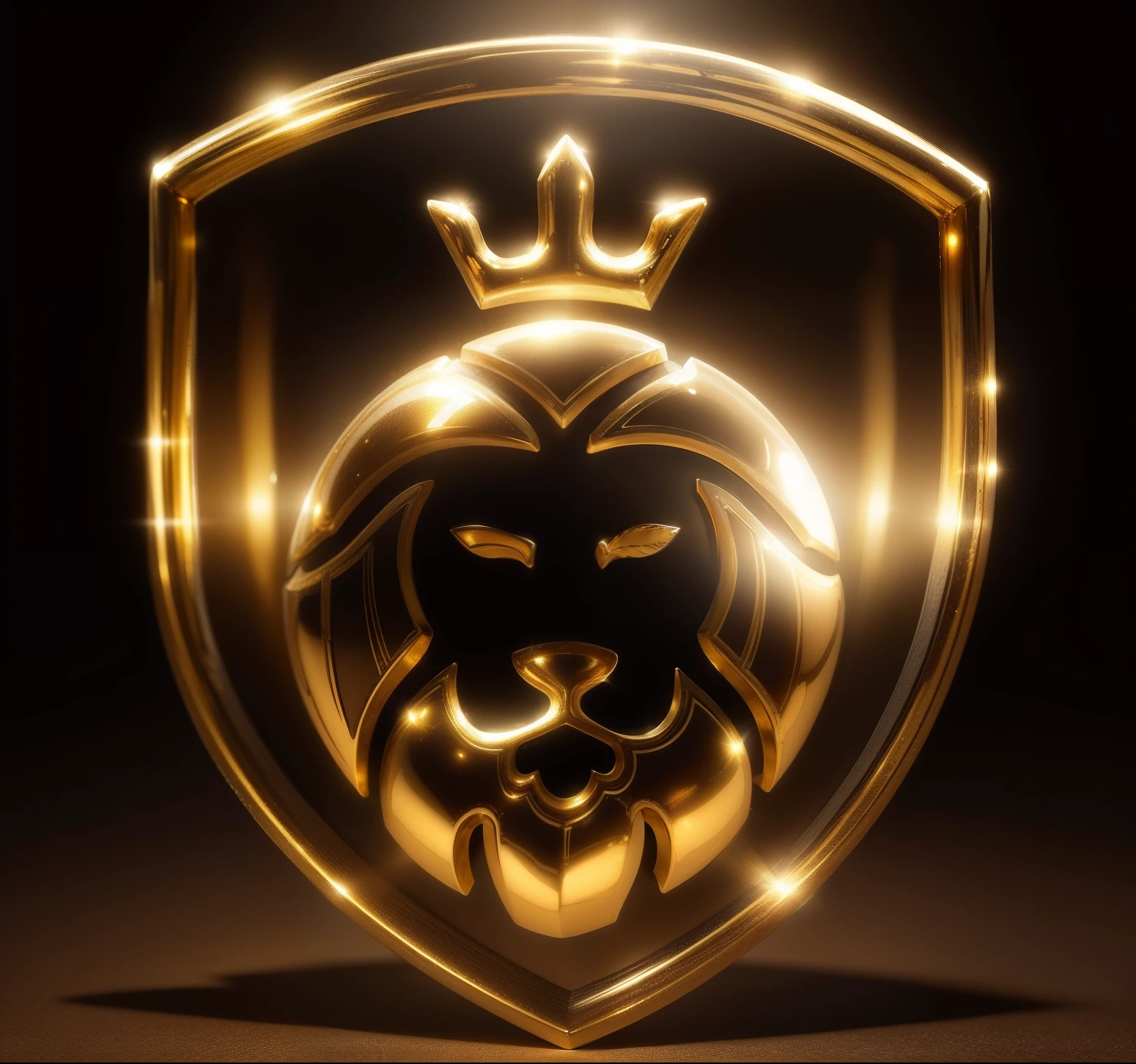 3D, Macro, Gold Metallic Illuminated, Rich Detail, Robust Image, Black Background