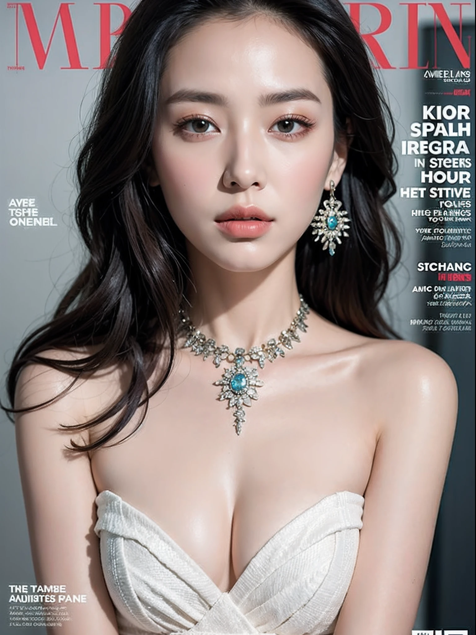 MagazineCover,Beautiful woman and jewelry,Fashion pioneer,Top