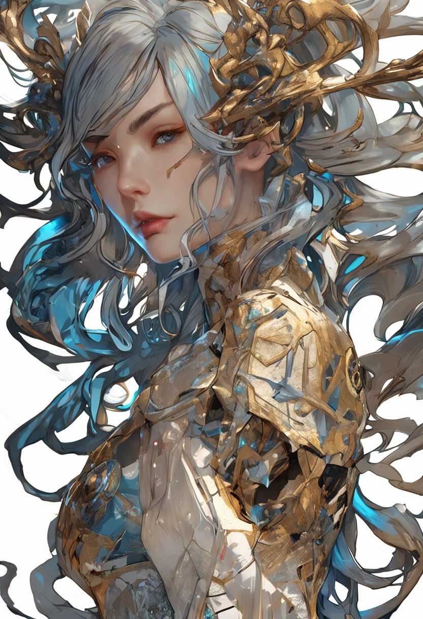Beautiful Caucasian Woman, shoulder length messy hair, Black and gold PVC cat outfit, cheerfulness, full bodyesbian, Beautiful anime waifu style girl, Hyperdetailed painting, Luminism, art by Carne Griffiths and Wadim Kashin concept art, 4K 分辨率, fractal isometrics details bioluminescens , a 3D render, rendering by octane, intricately details , Cinematic, trending on artstation Isometric Centered hyperrealistic cover photo awesome full color, handpainted , grittiness, Realistic Mucha , Intricate, hit definition , Cinematic,Rough sketch, Bold lines, On paper,