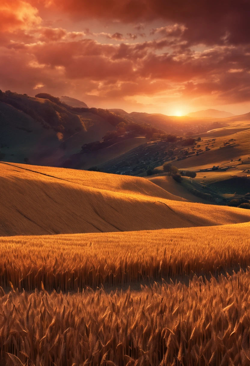 Make the Wheatfield with Crows picture realistically