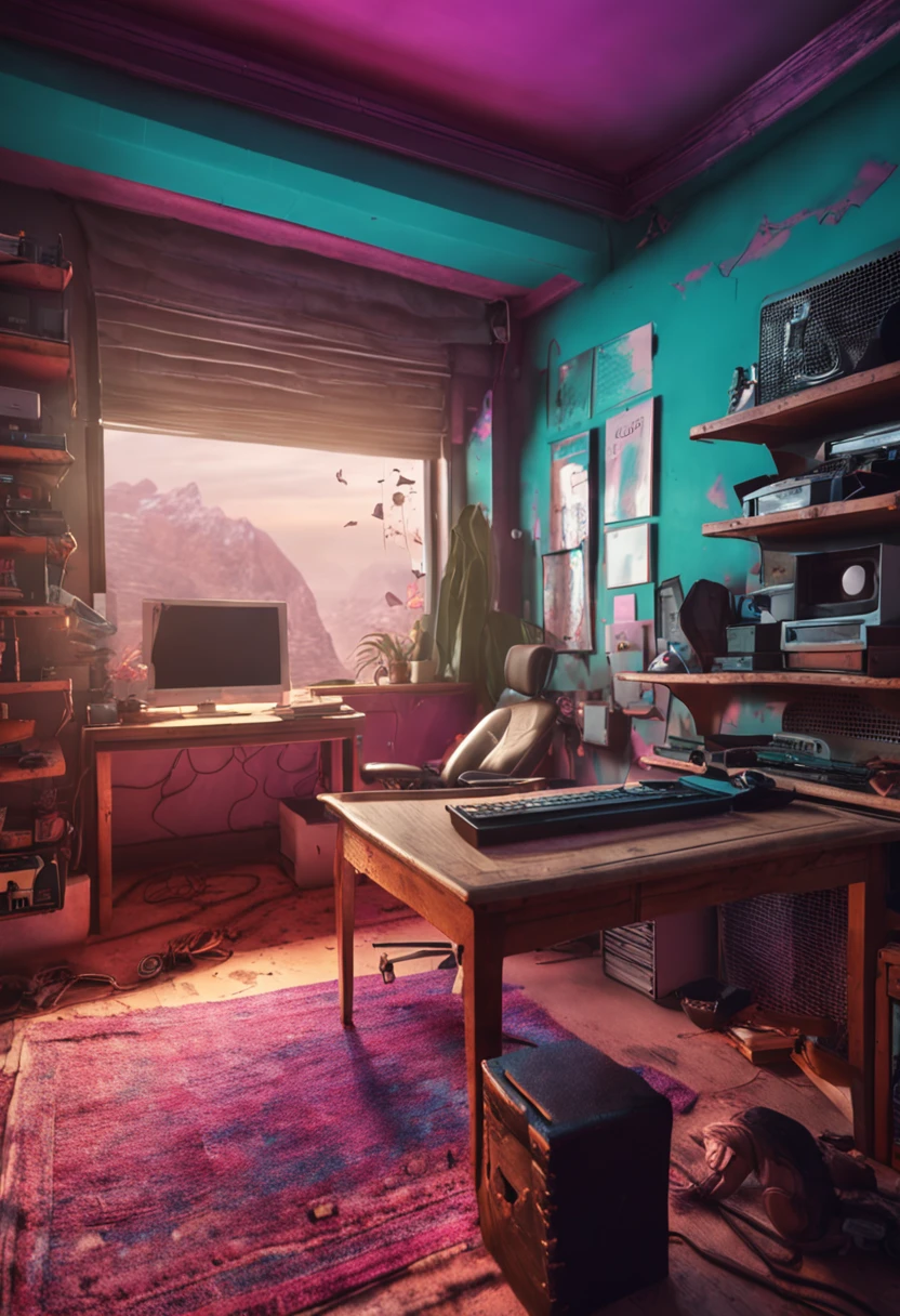 Beauty doing computer