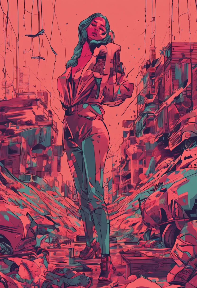 work art for trap music with cinematic woman