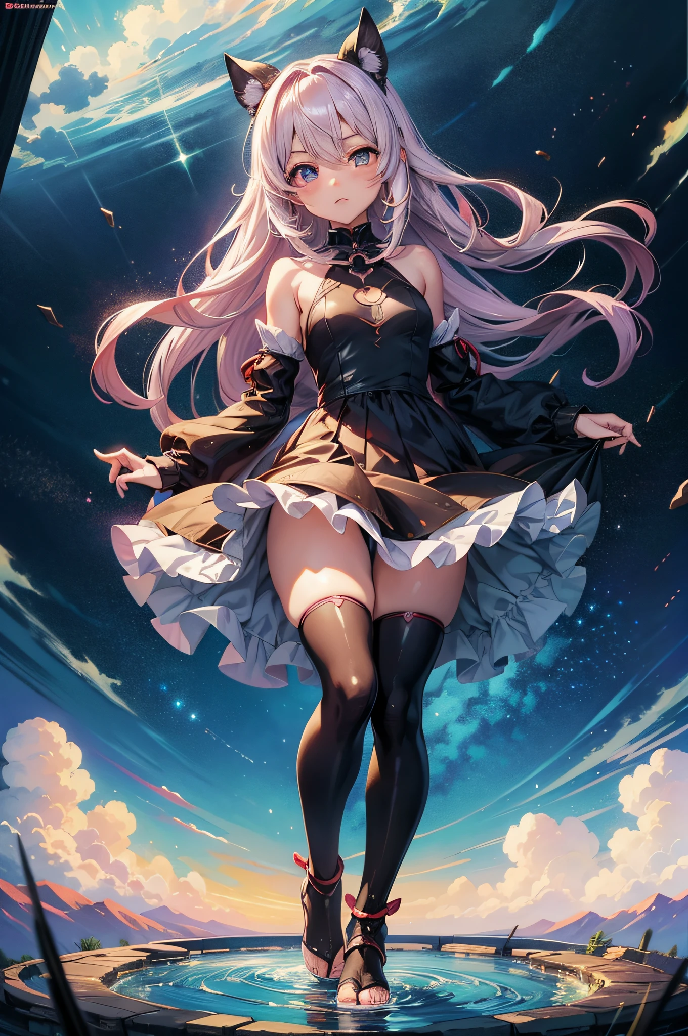 Anime, Anime style, nffsw, retinas, masutepiece, ccurate, Anatomically correct, Textured skin, Super Detail, high details, High quality, awardwinning, Best Quality, hight resolution,Girl in random pose, Seductive Anime Girl, small curvy , lolidress, Beautiful anime girl, Cute anime waifu in a nice dress, beautiful alluring anime woman, [ 4 k digital art ]!!, beautiful anime woman, anime goddess, pretty anime girl, charming anime girls, (Anime Girl)