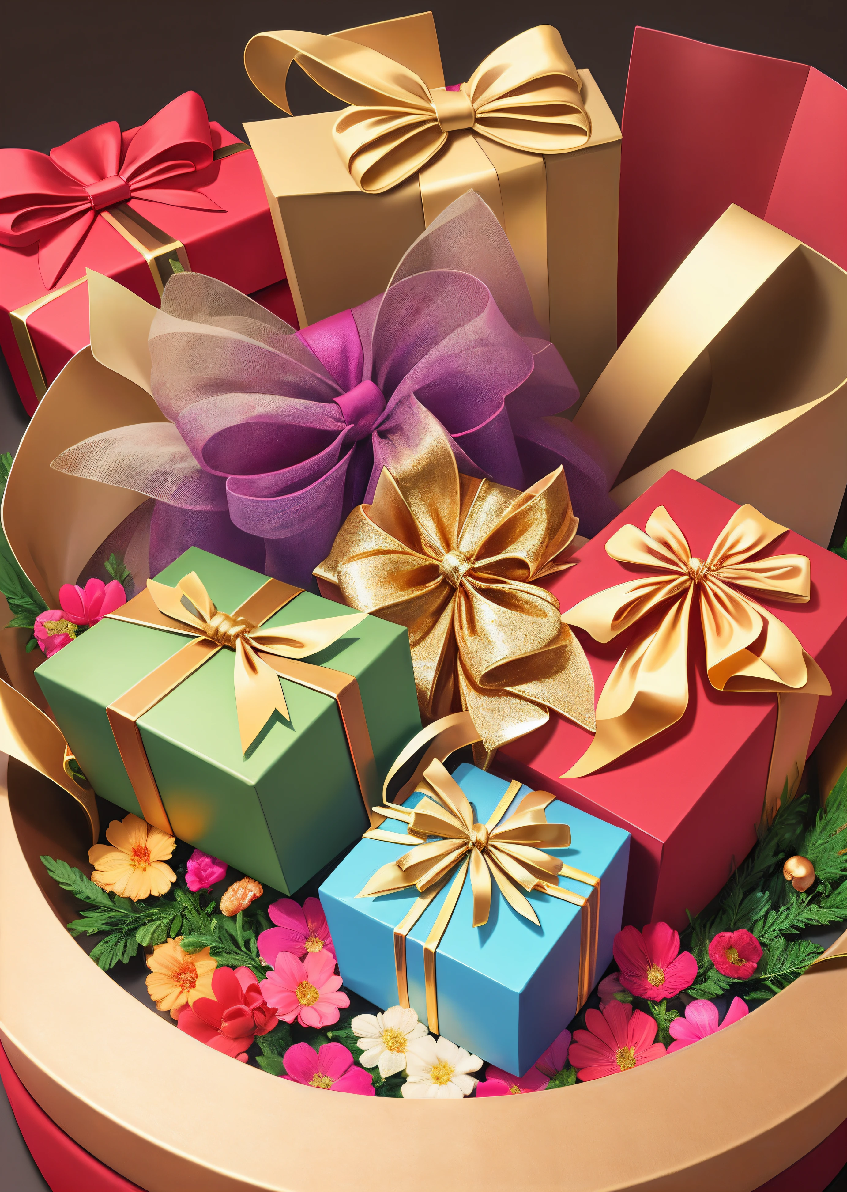 gift box with smooth background