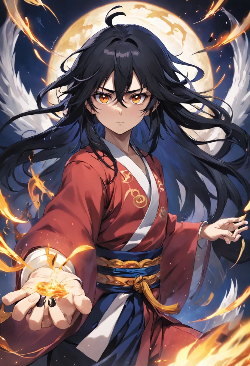 He inherited the traits of the Zen-in family，Has a dignified appearance and deep eyes。His expression varied and varied，Through the delicate picture, the complex emotions and cunning side of his heart are revealed，Black hair and black eyes，Loves gambling，With the ordinariness that the sorcerer himself has set for himself「shackle」diffe，Heaven and curse are an innate coercion「shackle」。Shier's heavens and spells made him born into a family of spellmasters without spells，In return, Shier gained unparalleled physical strength and super athletic talent，The five senses have also been greatly improved。With the ultimate sense of touch、olfaction、hearing，Even without relying on sight, he can feel the actions of the spell，Although it is impossible to harm the spell spirit without the spell，But when it comes to duel magicians, he still has extremely strong combat effectiveness，A painting of a man with a knife in his hand, hajime no ippo manga inspired, kentaro miura manga style