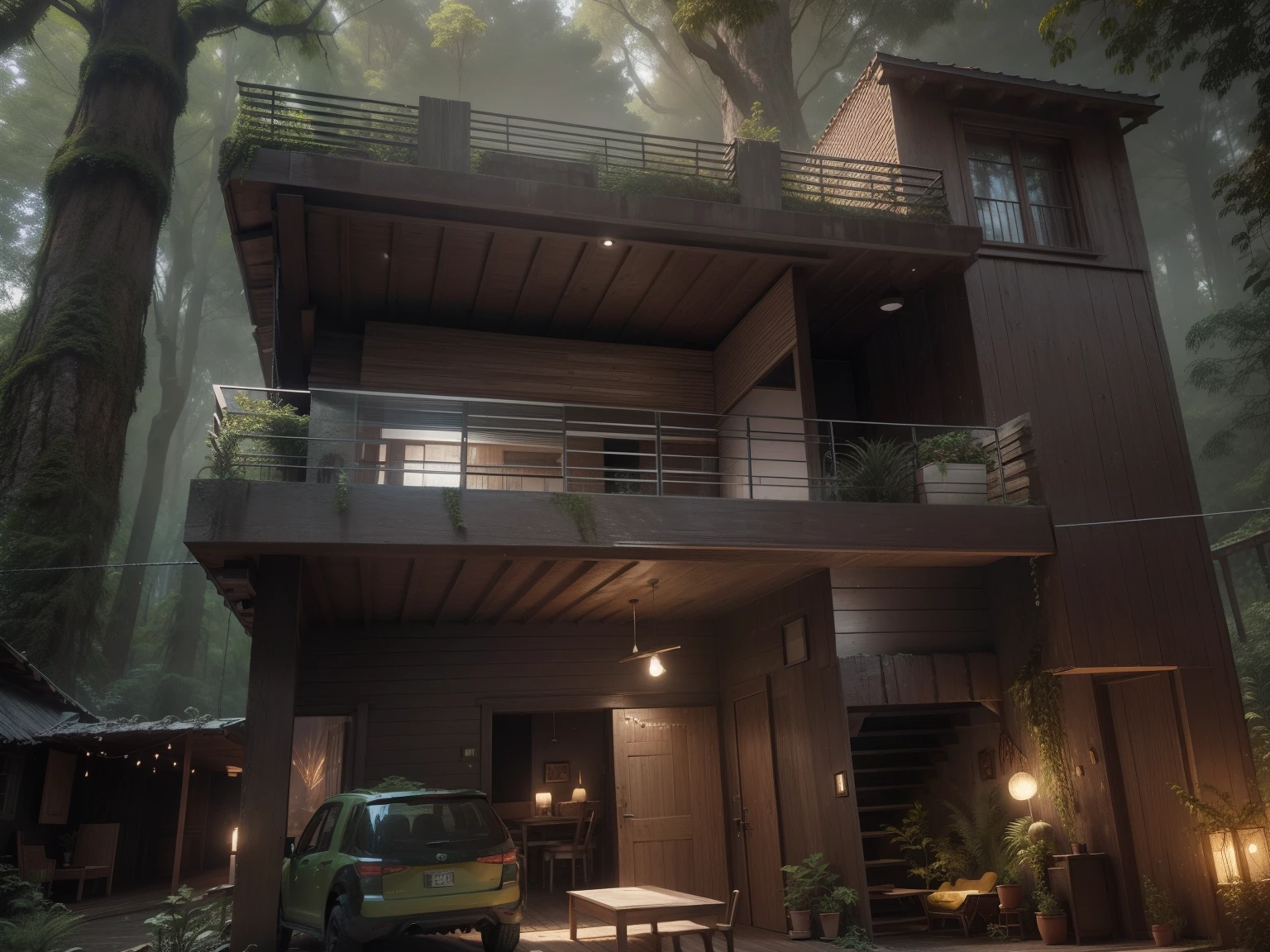 um close up de uma pequena casa no meio de uma floresta, 3d rendering stylized, 3 d render stylized, beautiful render of a fairytale, stylized as a 3d rendering, bonito 3 d render, rolands zilvinskis 3d render art, (octan render) estilo fantasia, 3 d stylize scene, Casa de bruxa na floresta