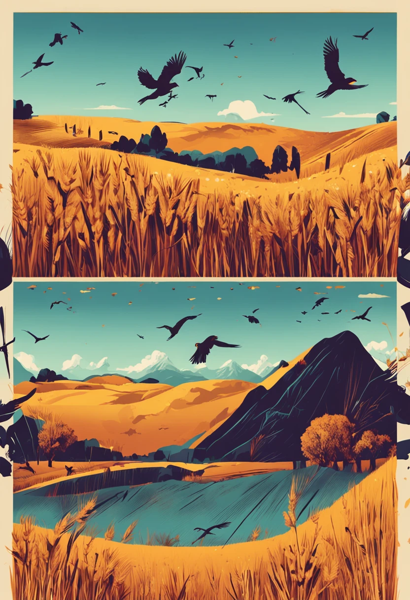 Make the Wheatfield with Crows picture realistically