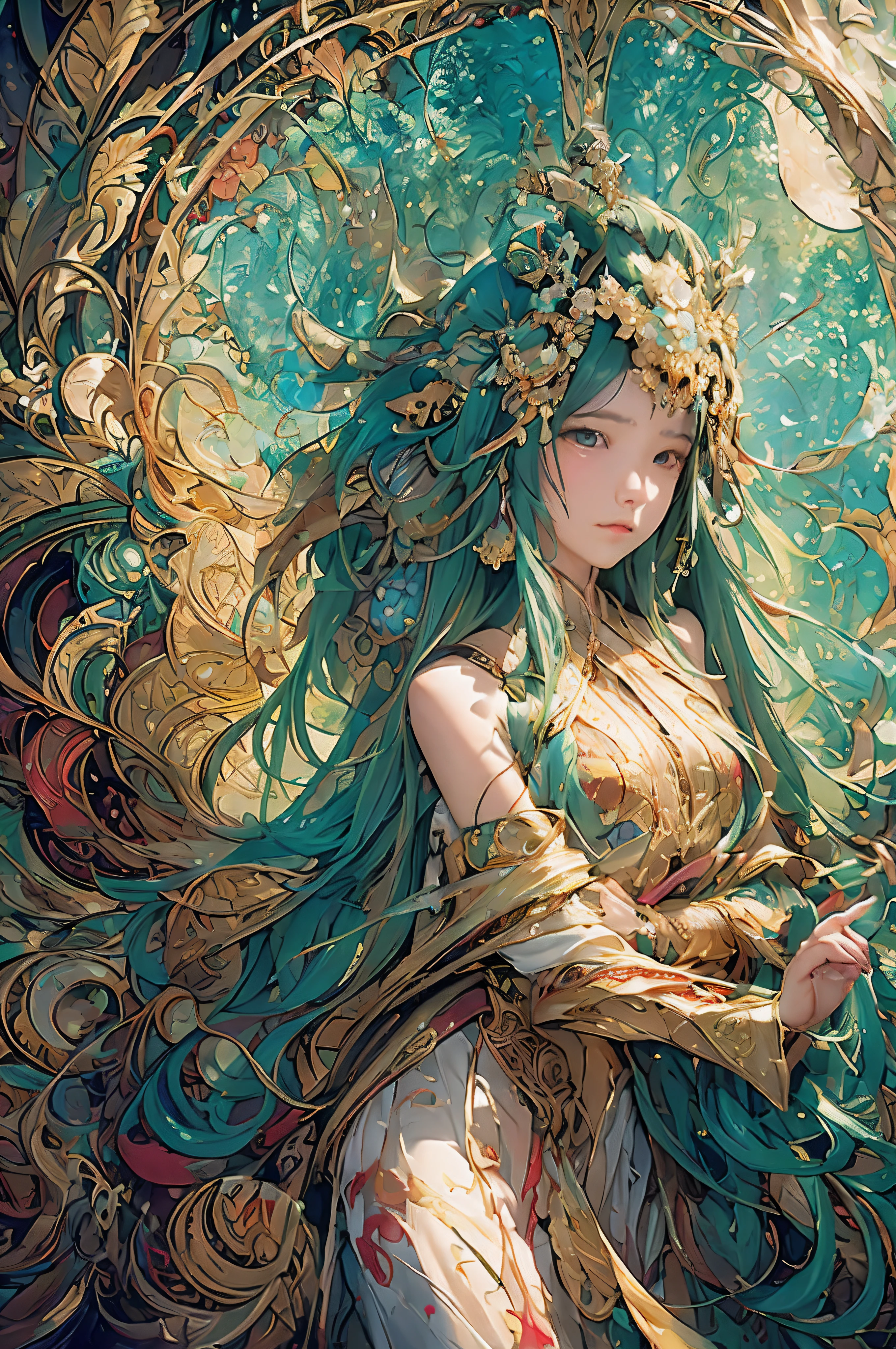 (in the darkness nigth:1.6),Surrealist portraits of women by David Hockney and Alphonse Mucha,Fantasyart,photographrealistic,动态照明,art stations,poster for,Volumetriclighting,Very detailed faces,4 k'',Award-Awarded,,1girll,In the dark,deepshadow,low tune,cowboy lens,(official outfit:1.4),long whitr hair,whaite hair