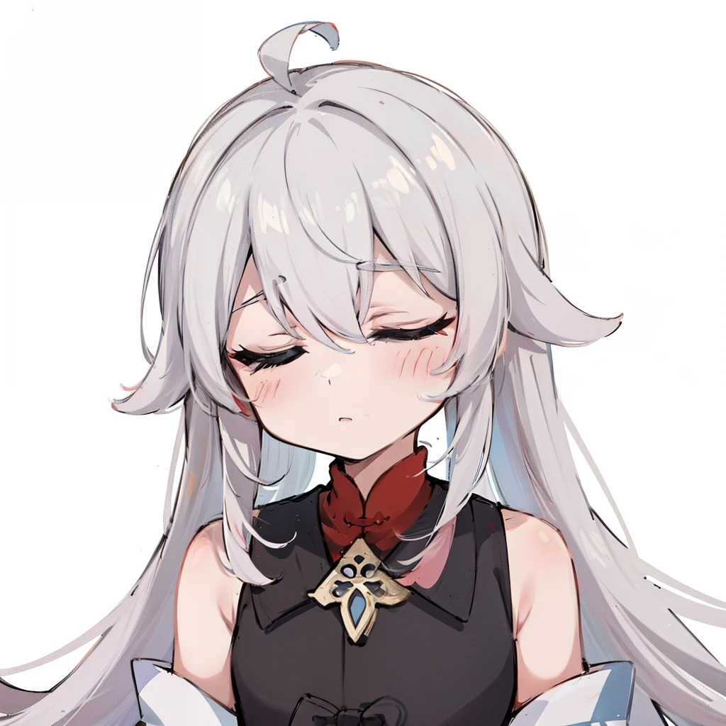 Sleeping, White background, 《genshin impact》Hu Tao, Sticker, Cute, tchibi