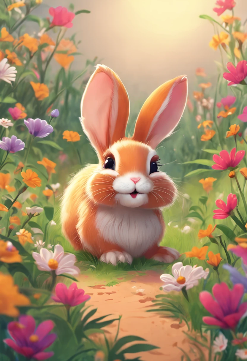 Bunny, Bouncing grasslands, adolable, Small animals Big scene