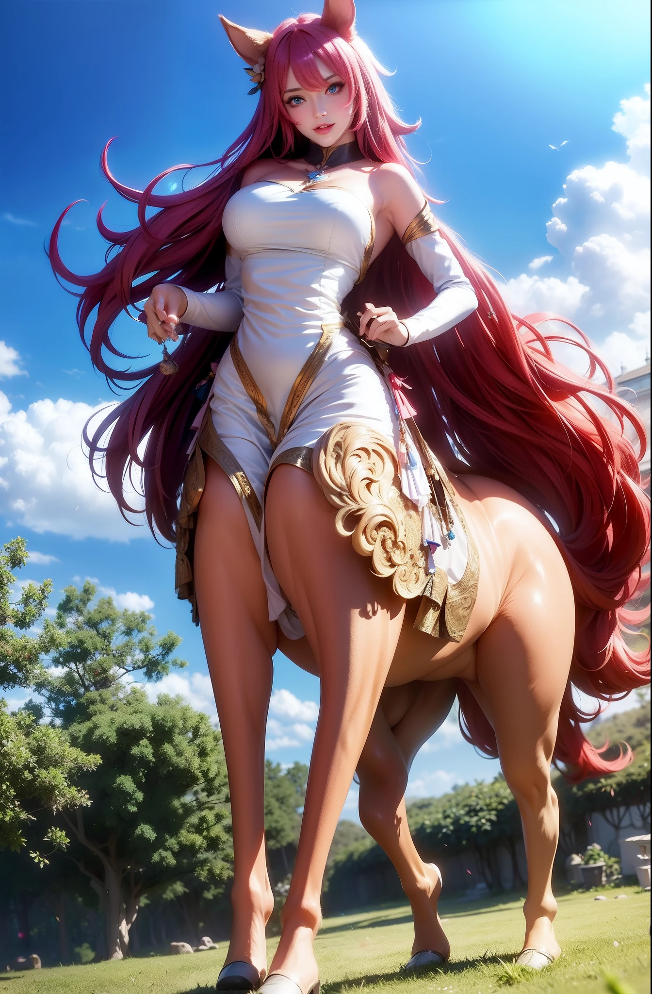 centaur horse，Beautuful Women，((((large view)))),wide angles，