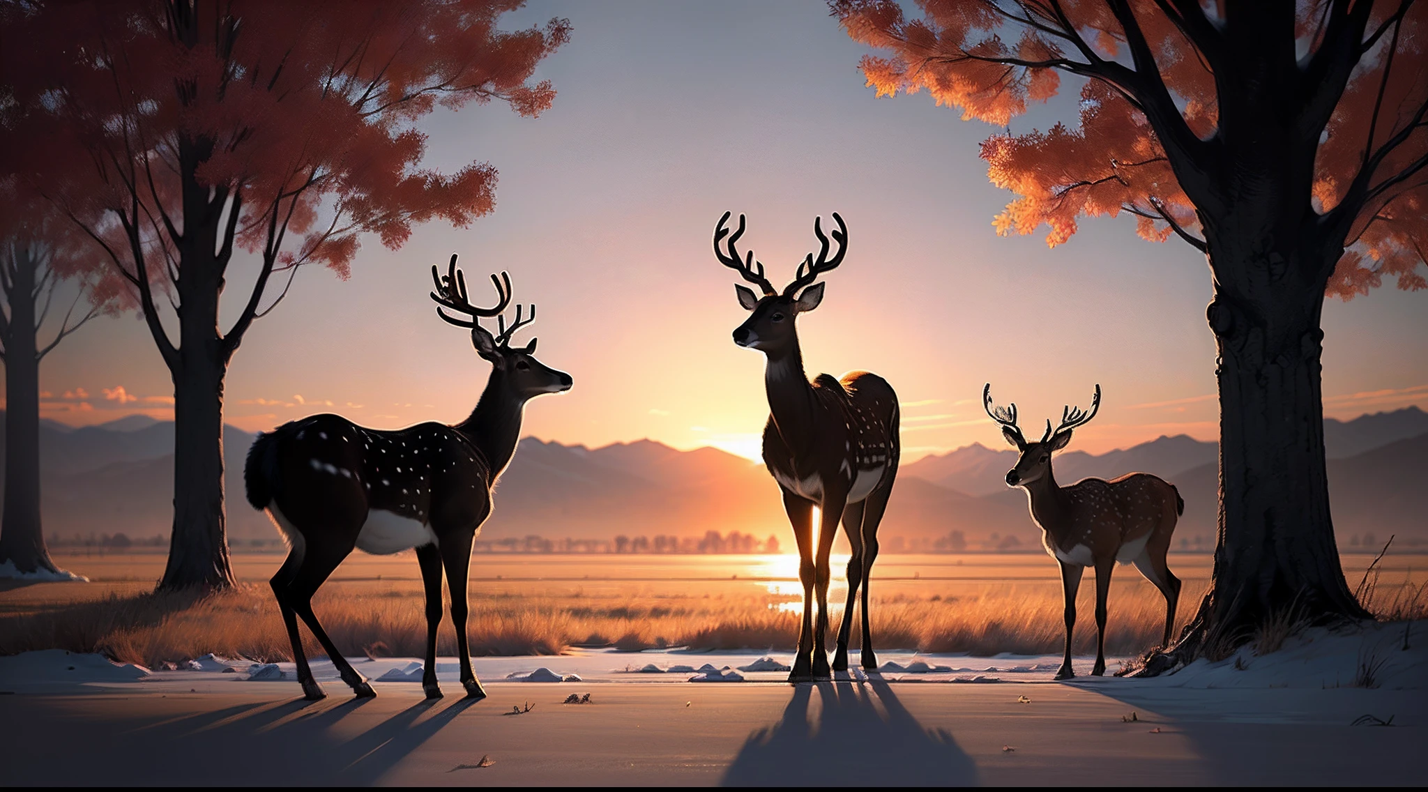 Deer silhouette